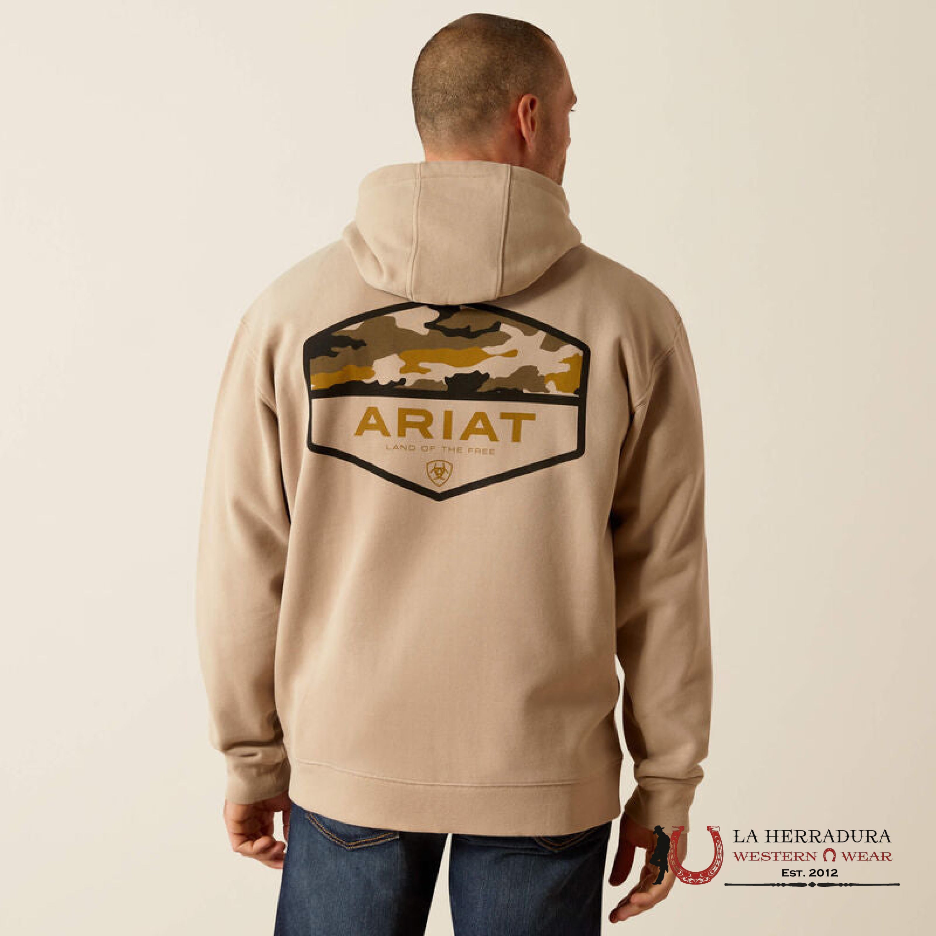 Ariat Camo Hex Hoodie Beige - 2460 Ropa Hombres