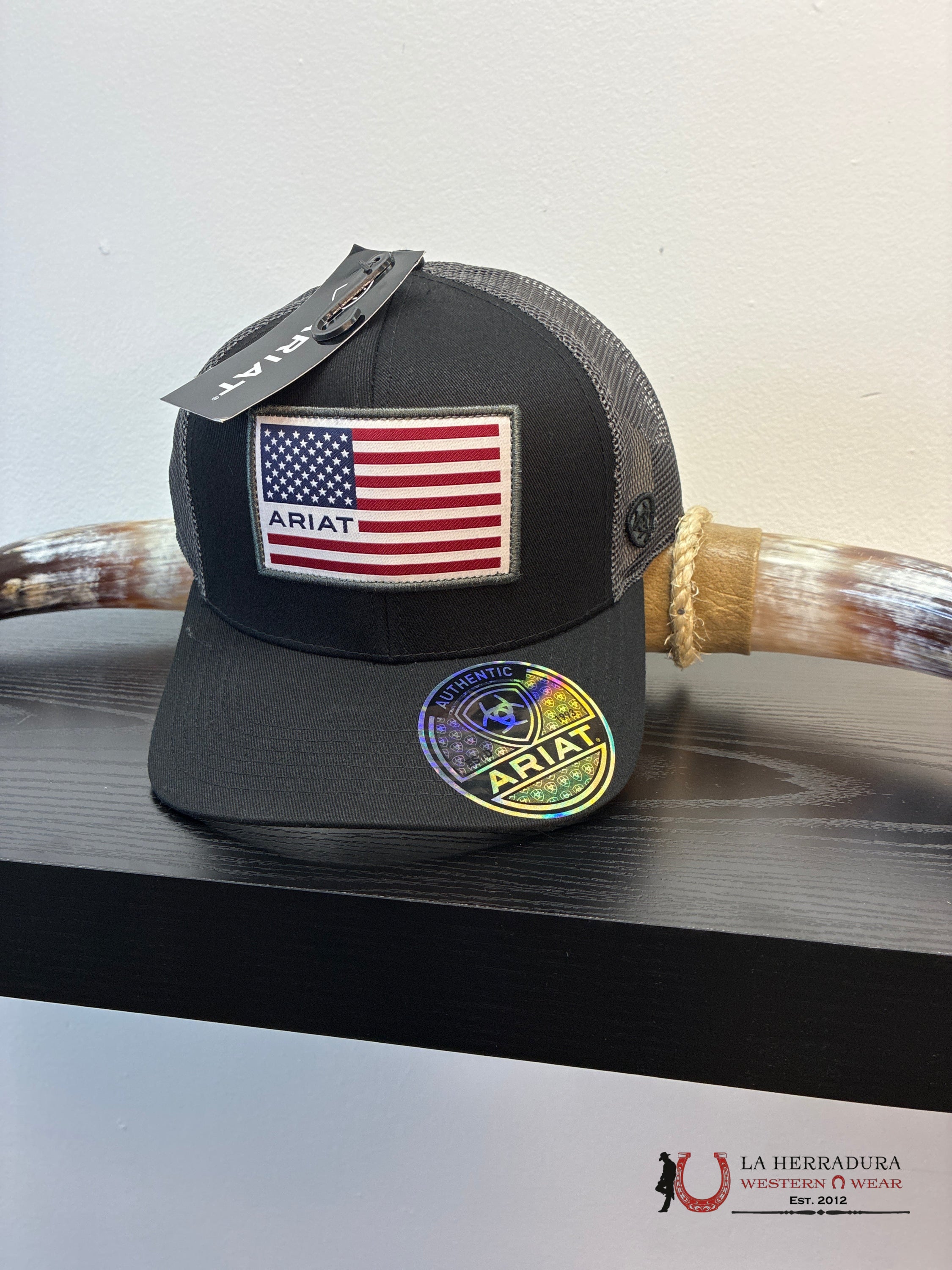 ARIAT CAP BLACK AMERICAN CAPS MENS GORRAS HOMBRES