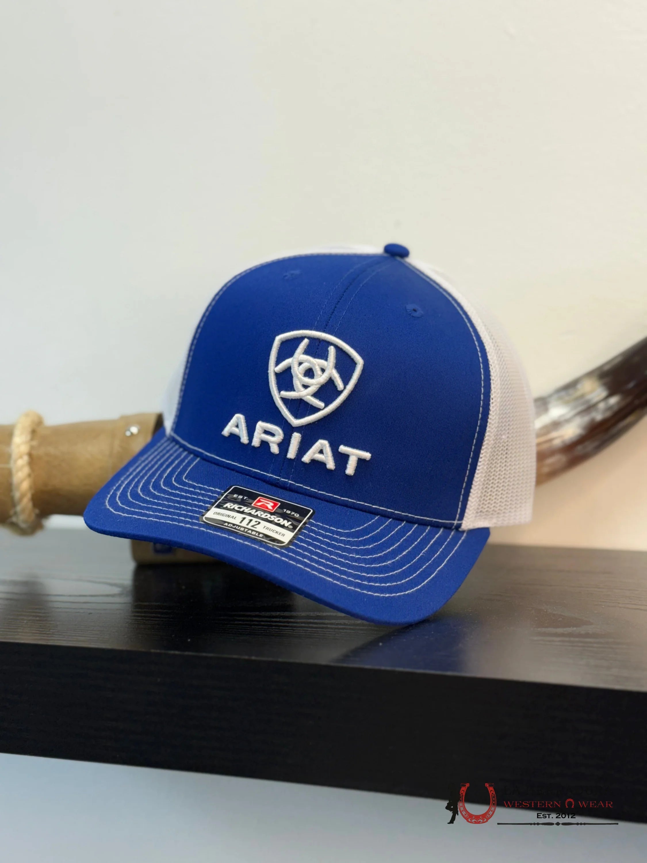 ARIAT CAP BLUE and WHITE CAPS MENS GORRAS HOMBRES