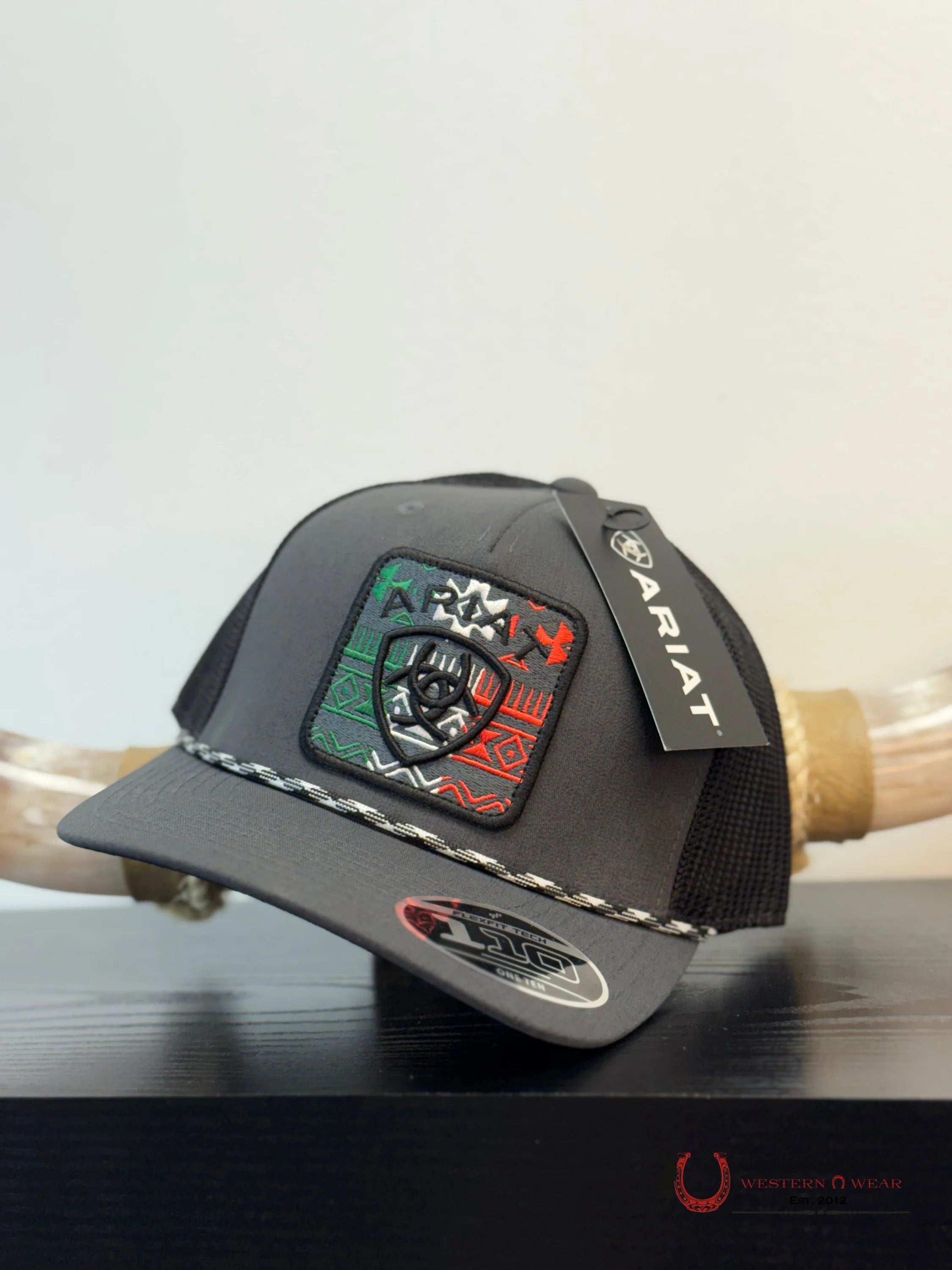 ARIAT CAP GREY AND MEXICO COLOR FLAG CAPS MENS GORRAS HOMBRES