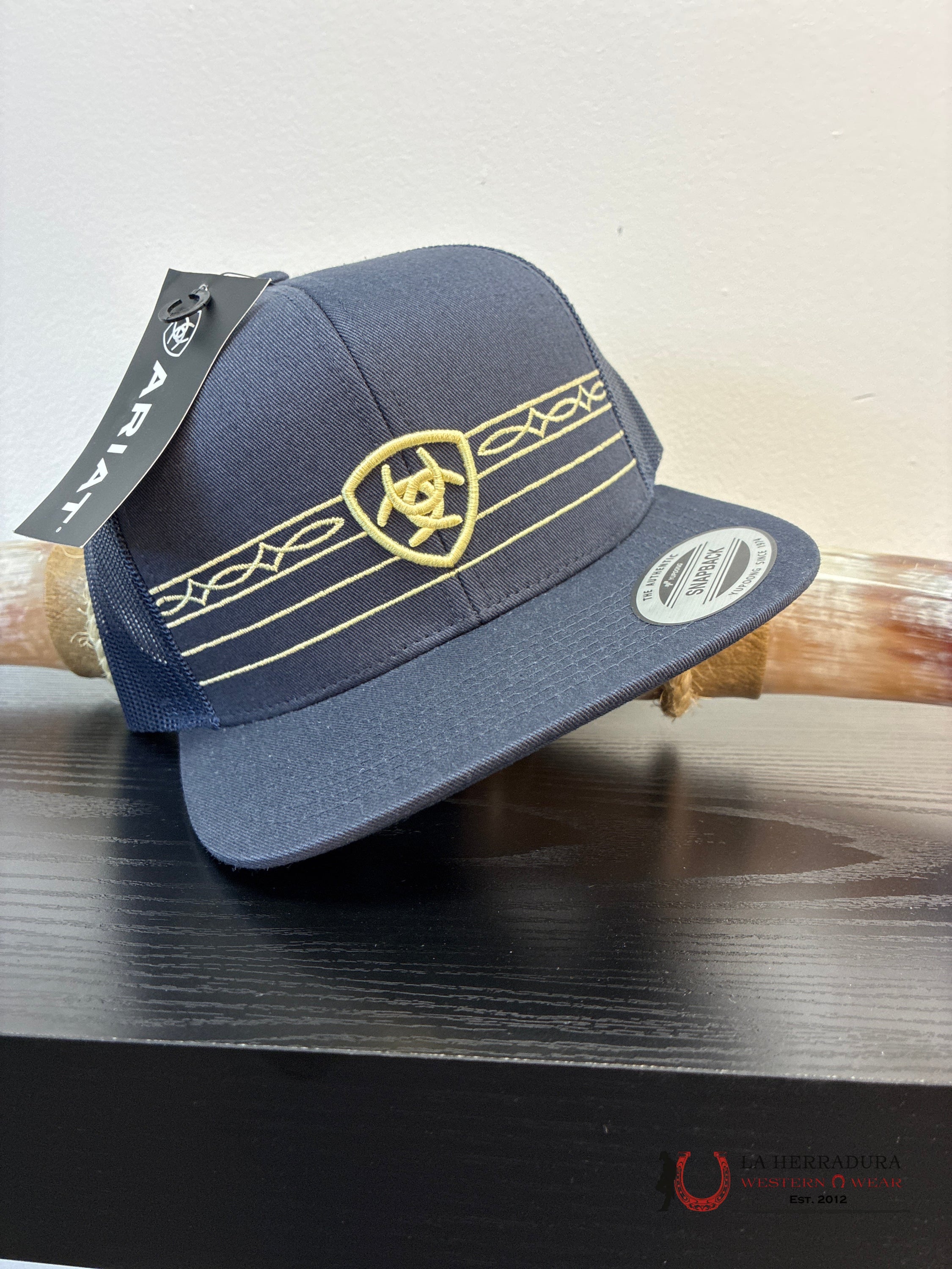 ARIAT CAP NAVY CAPS MENS GORRAS HOMBRES