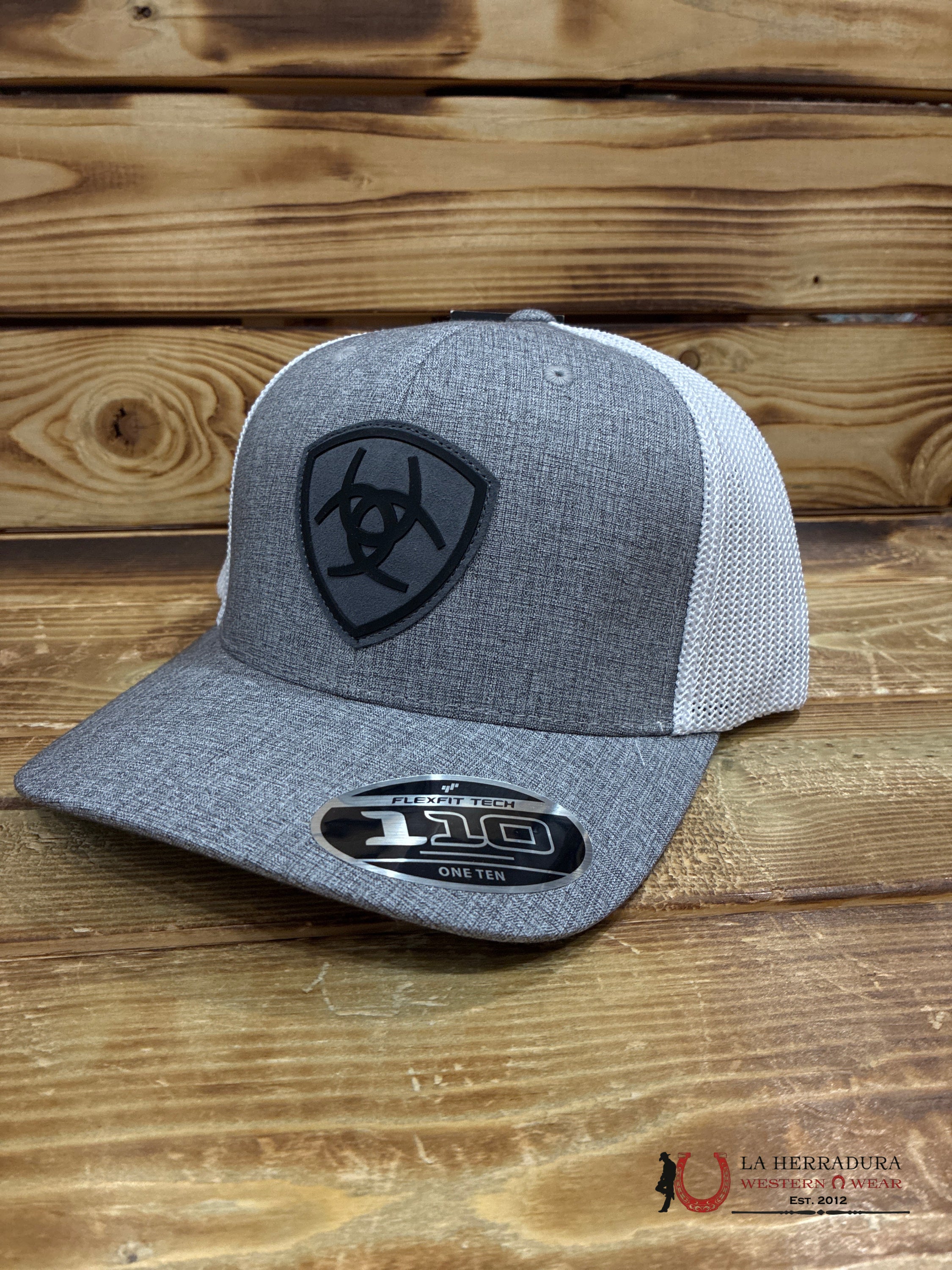 ARIAT CENTER PATCH GREY CAP CAPS MENS GORRAS HOMBRES