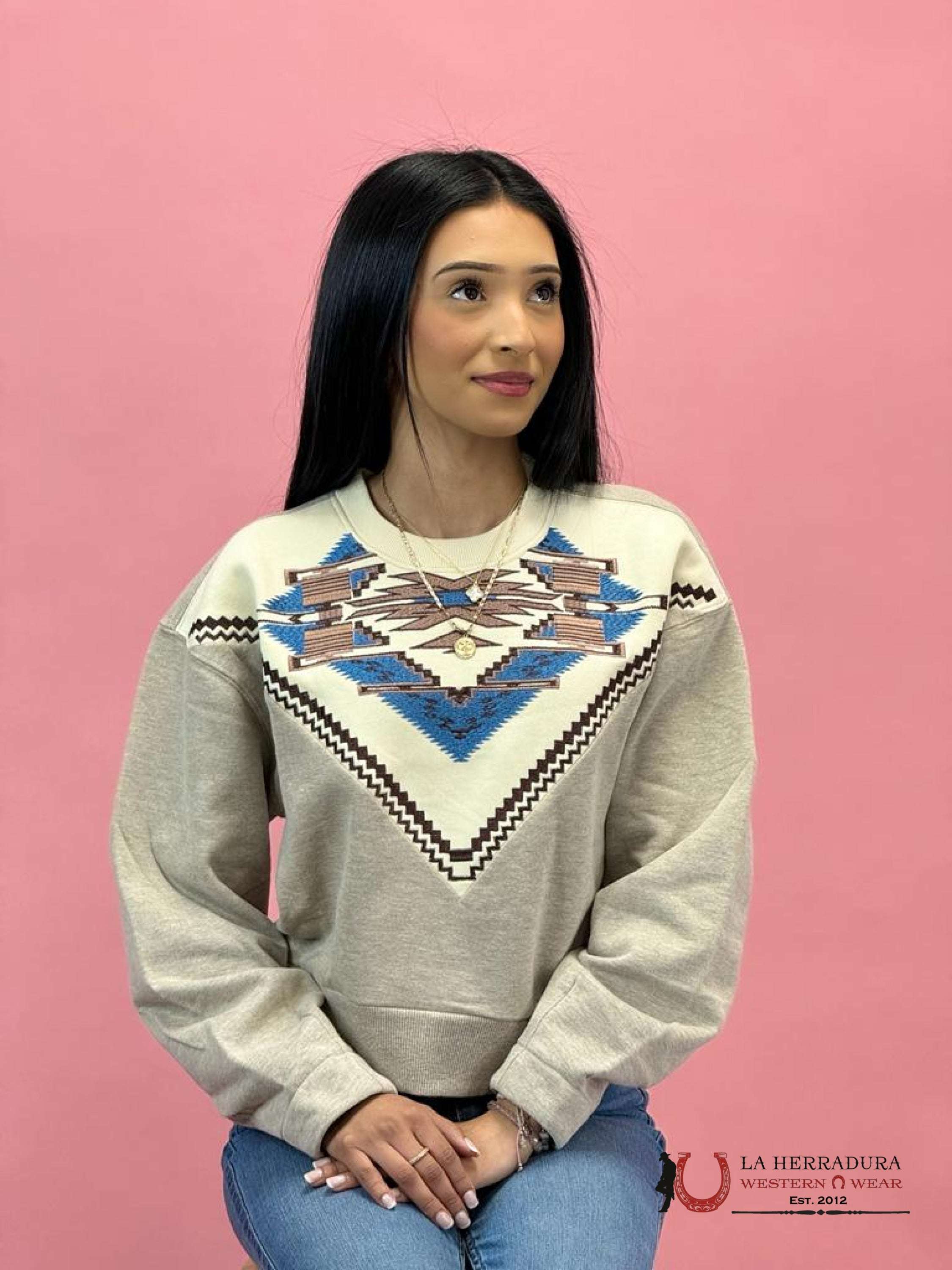 Ariat Chimayo Embroidery Sweater Shirt-4192 Ropa Mujeres
