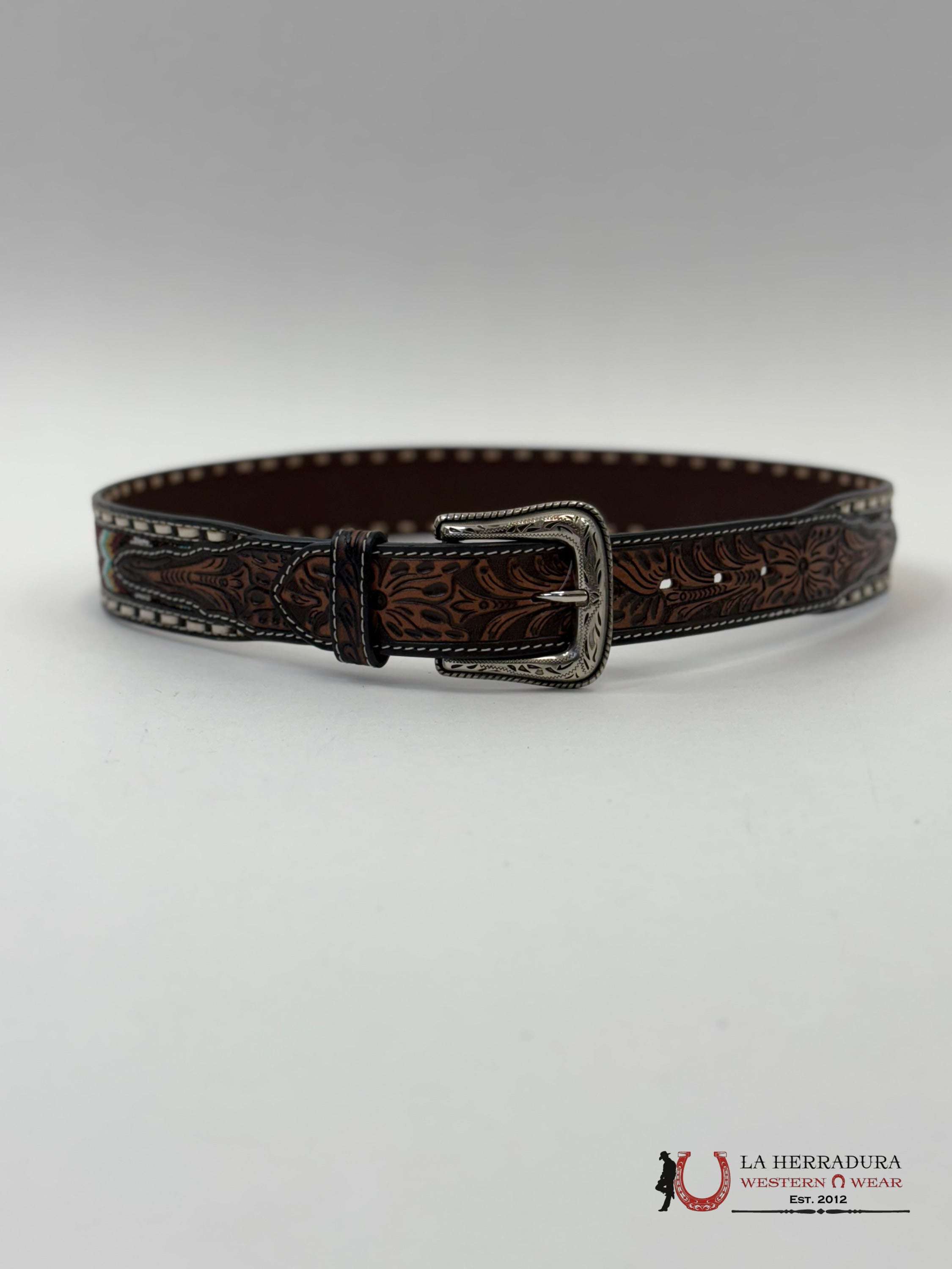 ARIAT CINTURÓN BROWN MULTI COLOR AZTEC PRINT CINTURONES HOMBRES