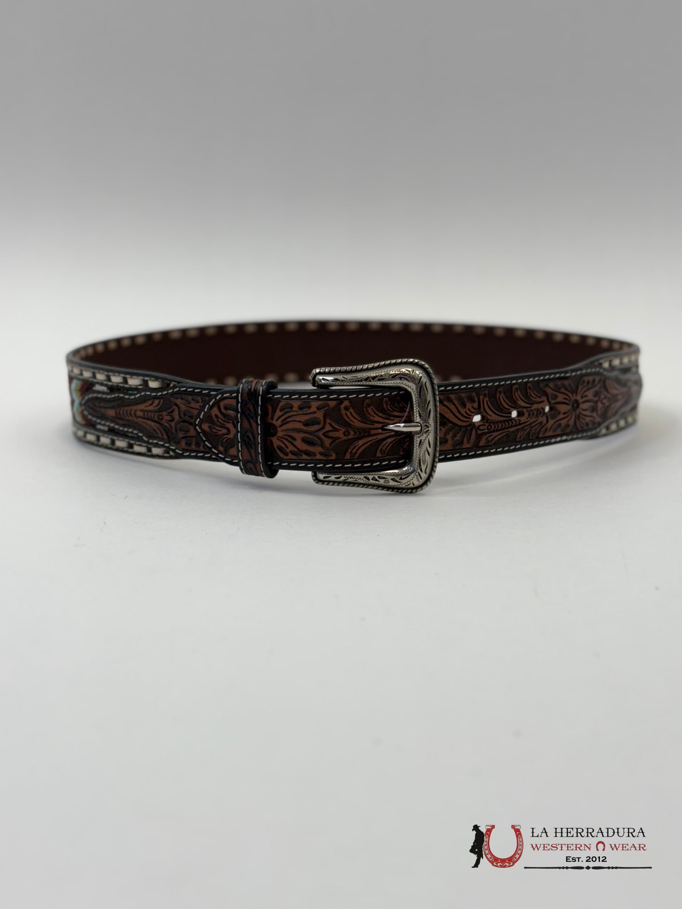 ARIAT CINTURÓN BROWN MULTI COLOR AZTEC PRINT CINTURONES HOMBRES