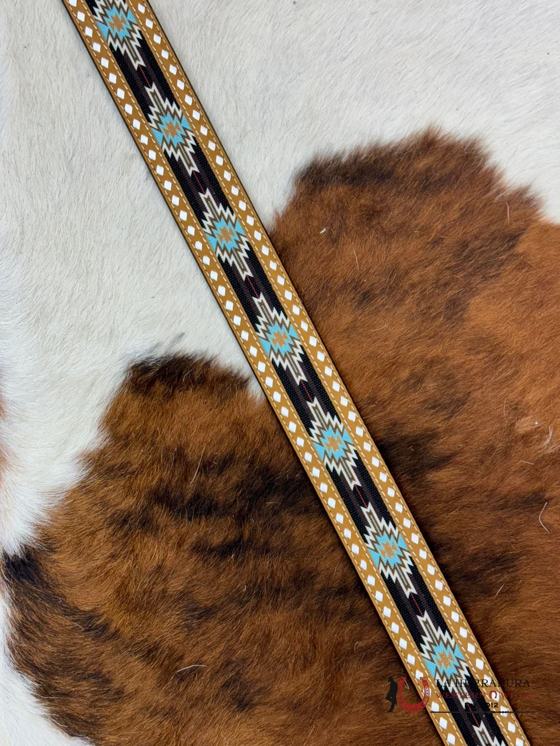 Ariat Cinturón Tan Multi Brown Aztec Cinturones Hombres