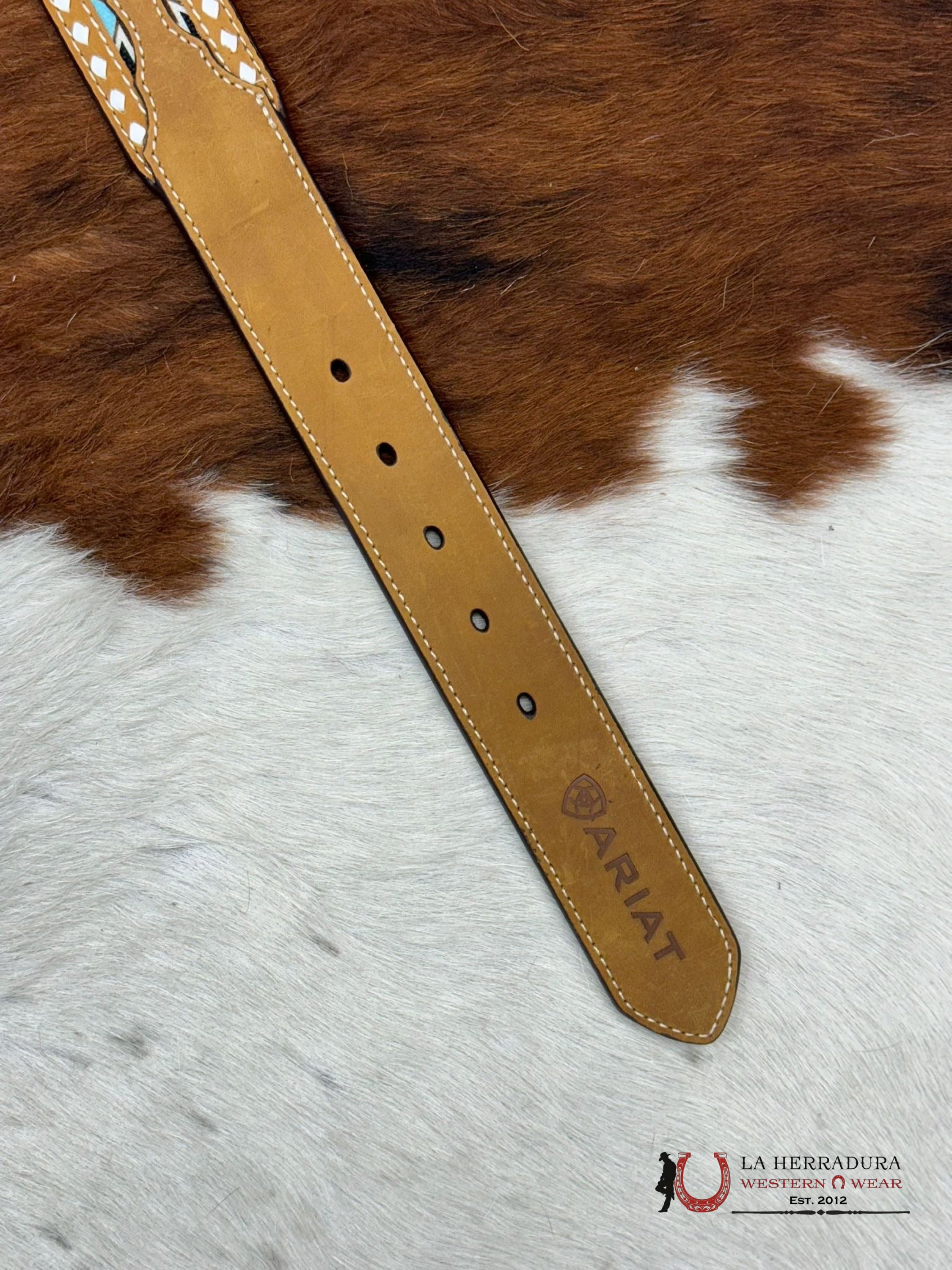 Ariat Cinturón Tan Multi Brown Aztec Cinturones Hombres