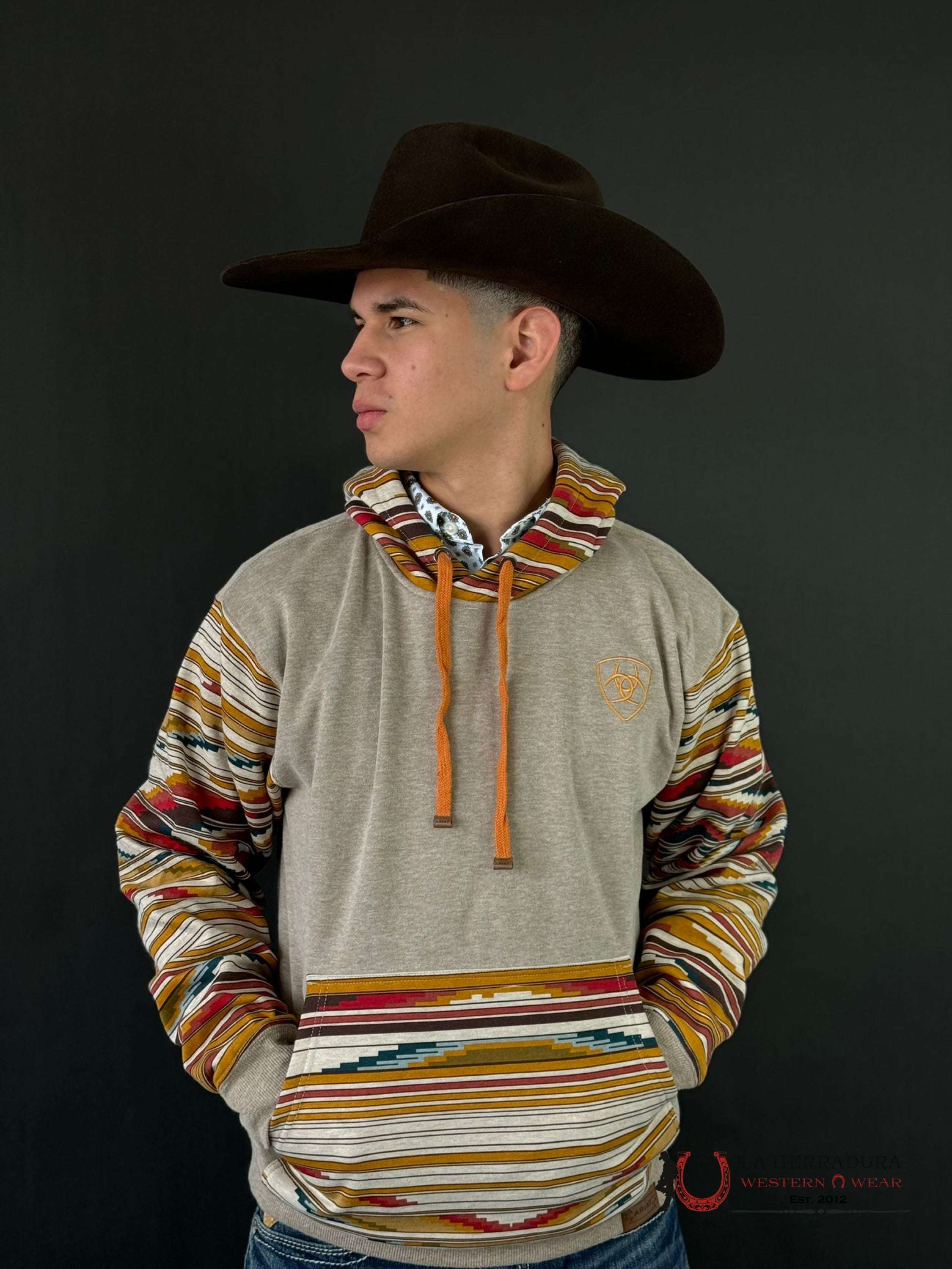 Ariat Colorblocked Chimayo Hoodie Beige Ropa Hombres