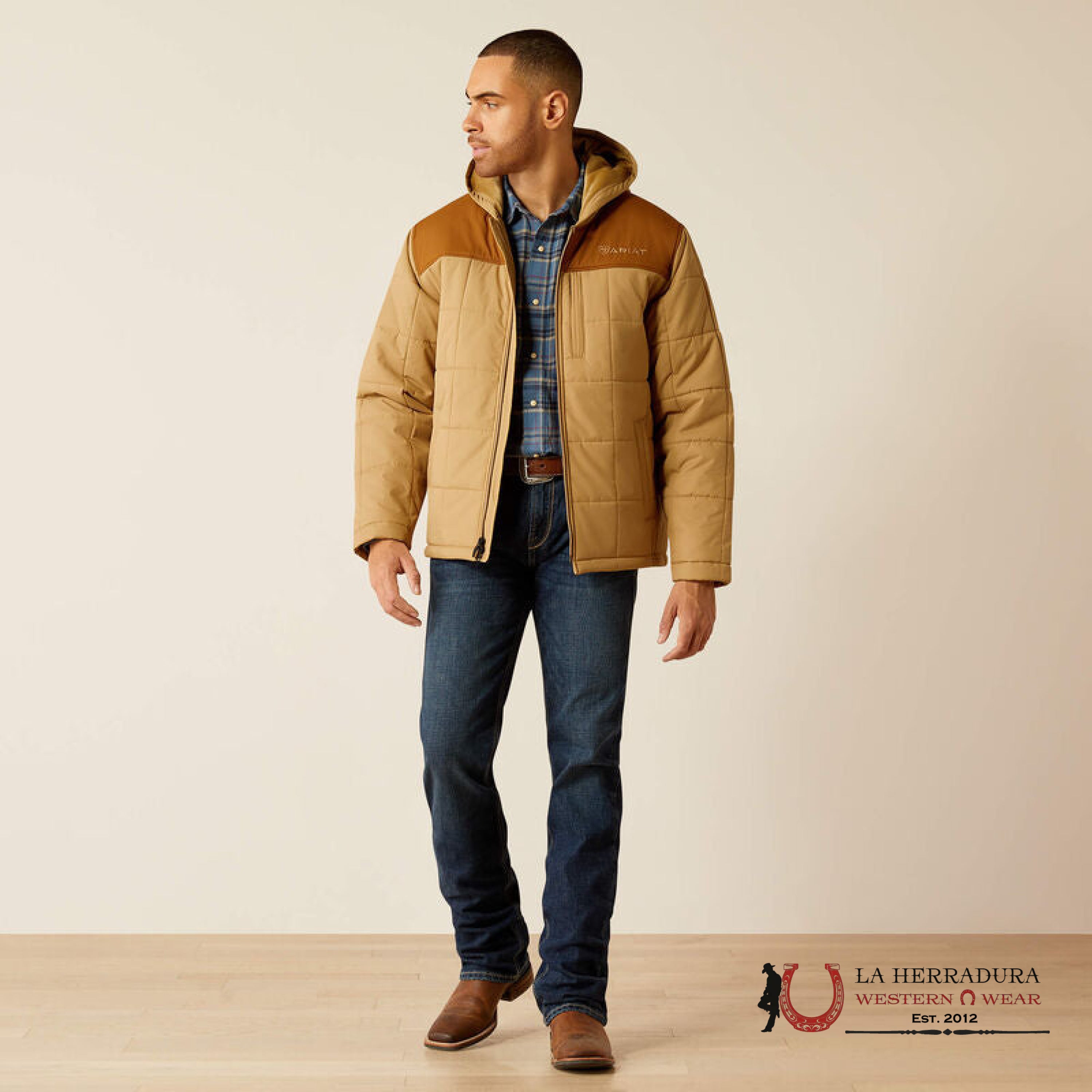 Ariat Crius Hooded Inside Jacket Kelp/Rubber - 2776 Ropa Hombres