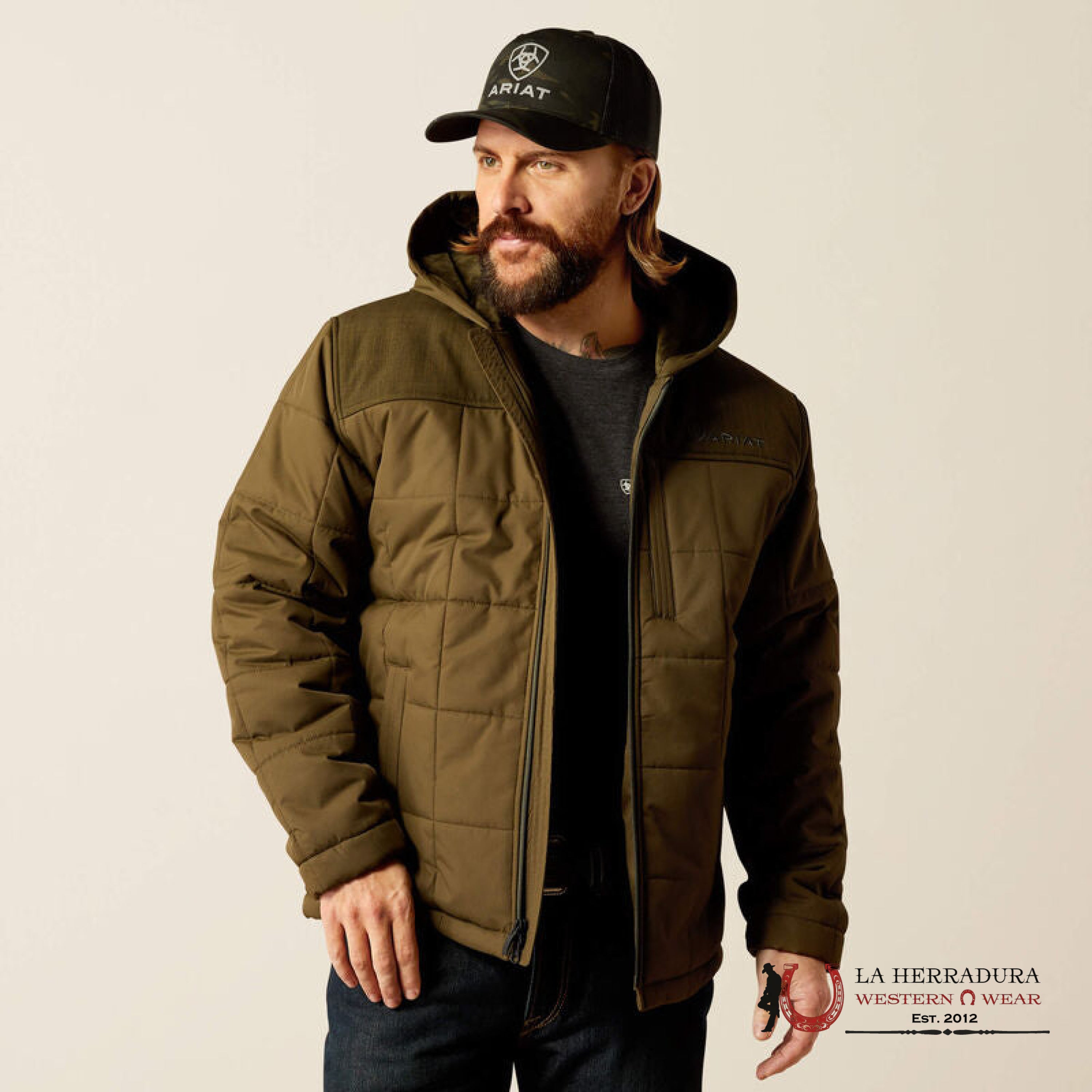 Ariat Crius Hooded Inside Jacket Relic/Relic Heather - 2775 Ropa Hombres