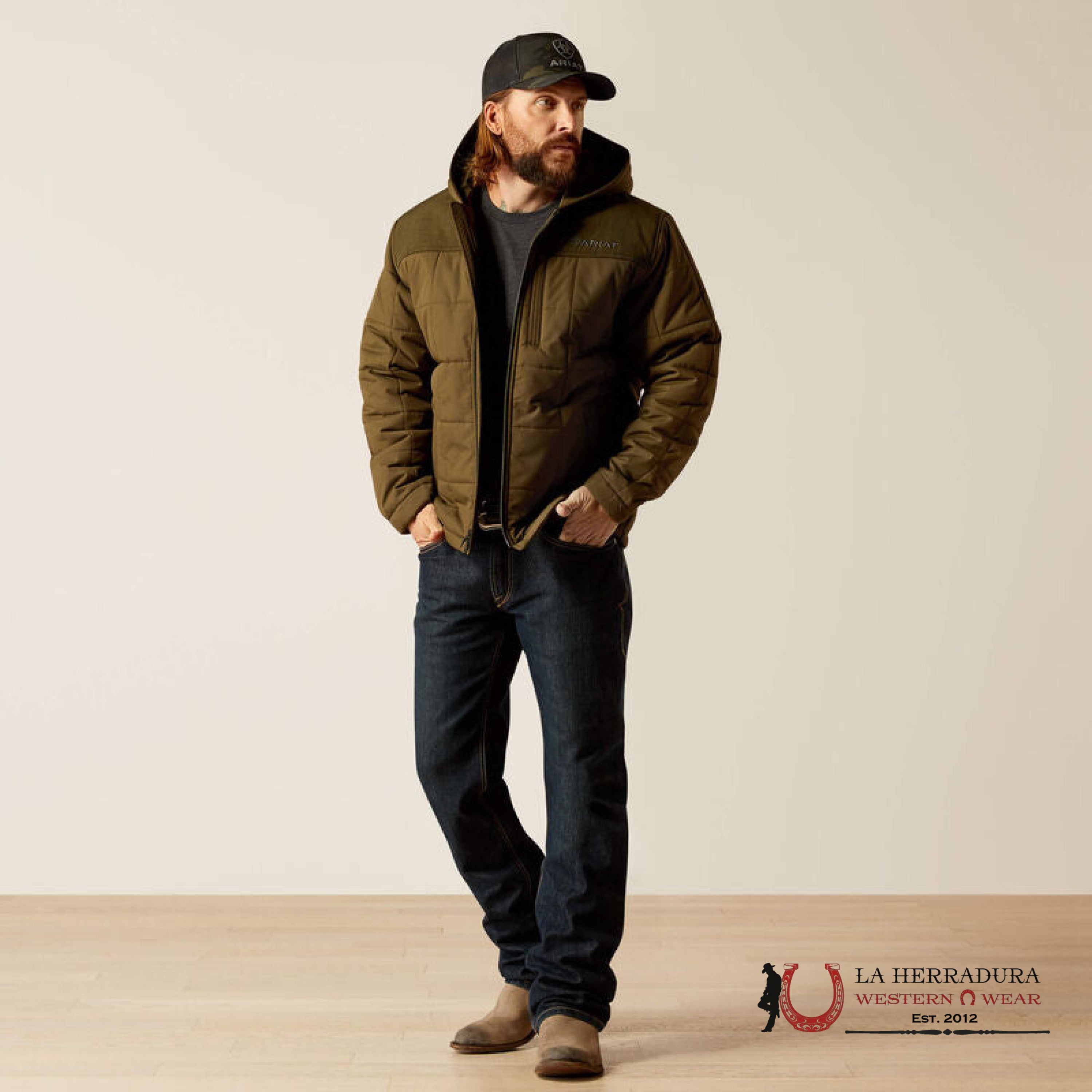 Ariat Crius Hooded Inside Jacket Relic/Relic Heather - 2775 Ropa Hombres