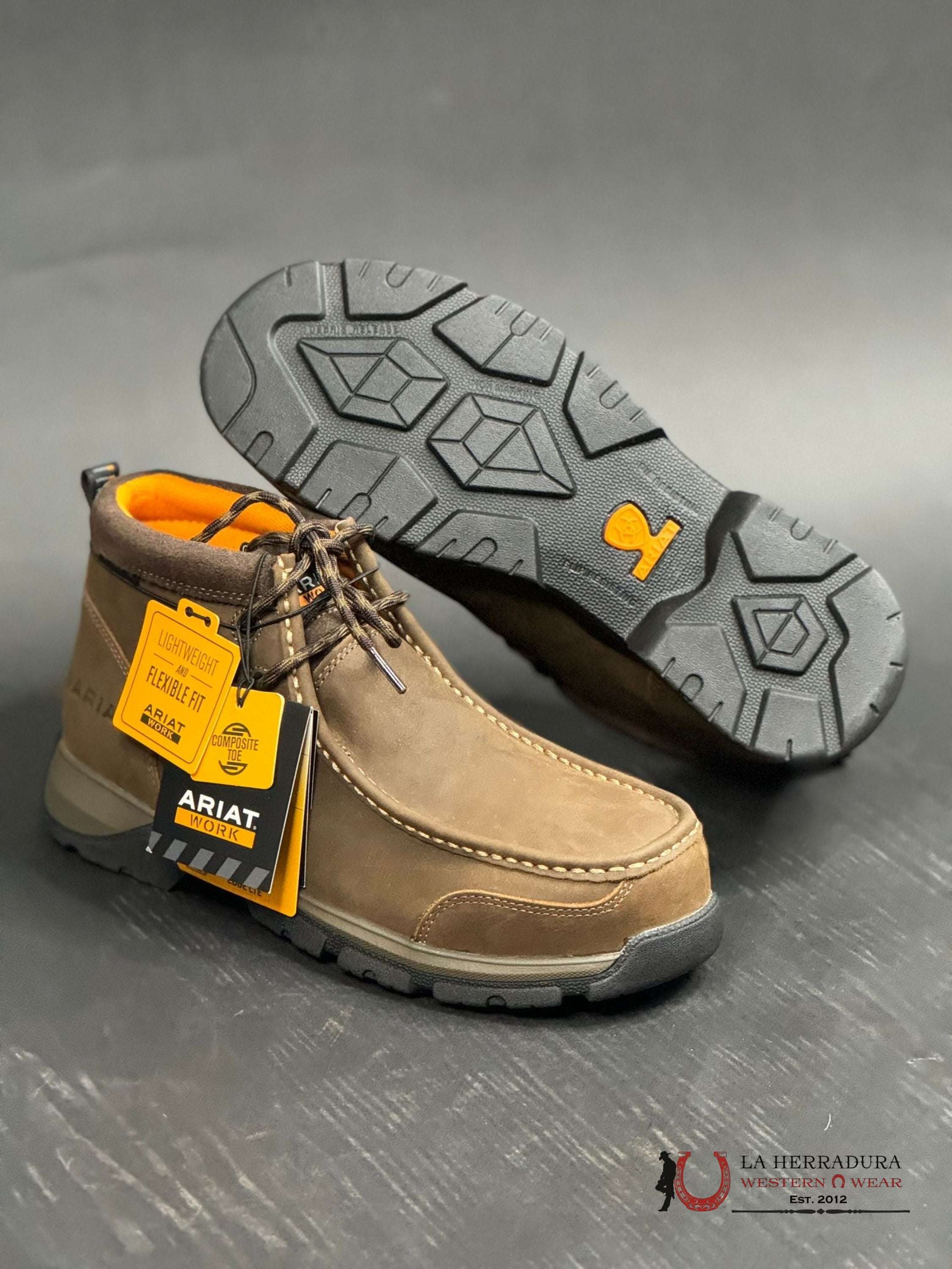 Ariat Edge Lte Moc Comp Toe Dark Brown Work Boot