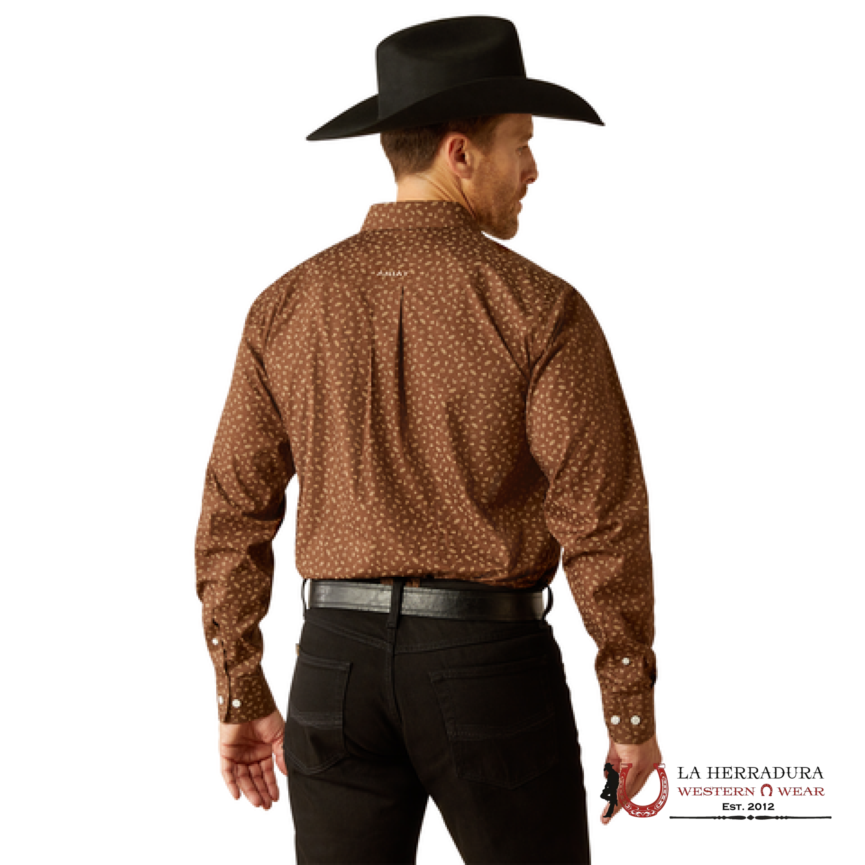 Ariat Farley Fitted Long Sleeve Brown- 3905 Ropa Hombres