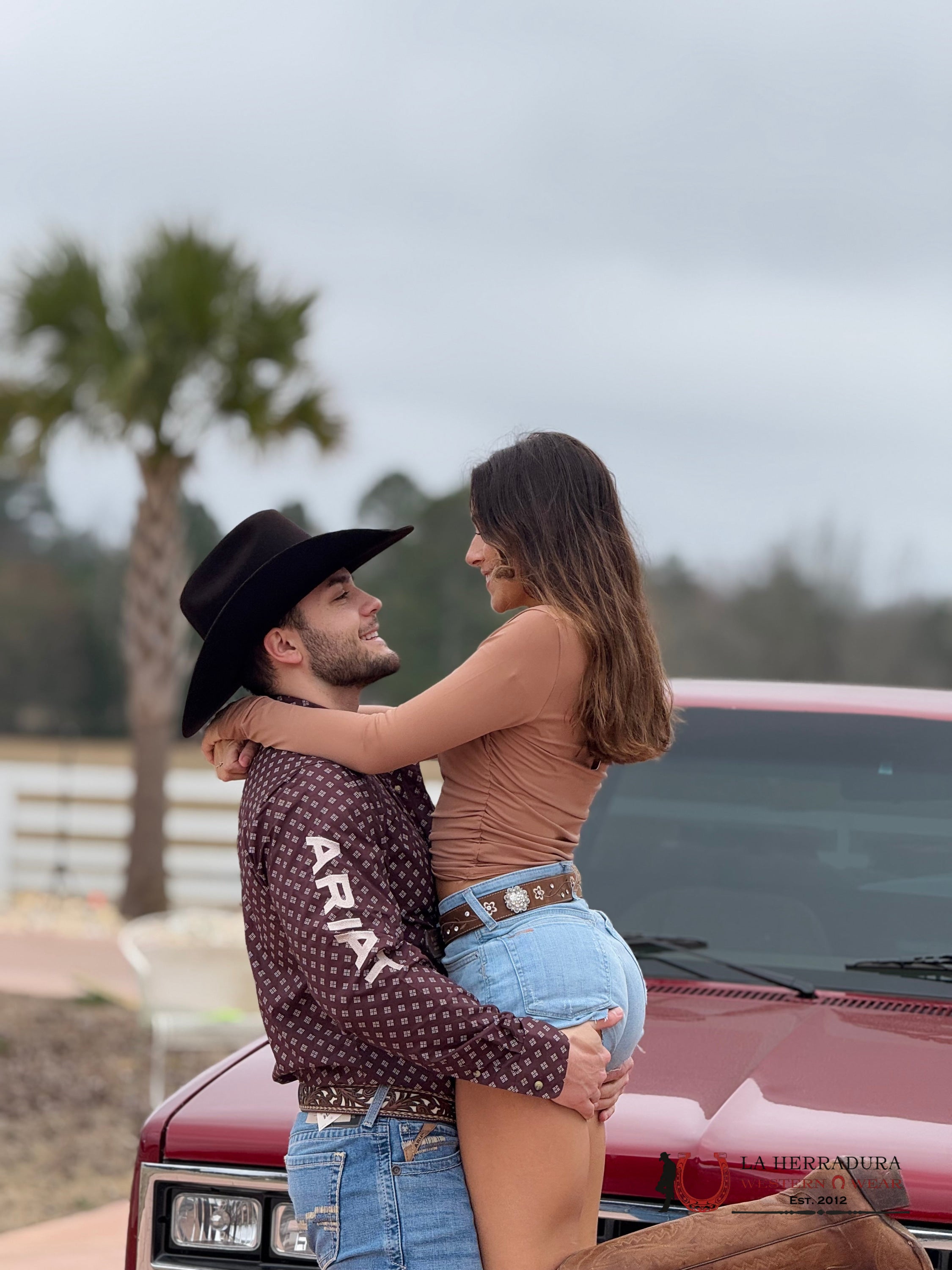ARIAT FITTED KOEN BROWN / TAN LONG SLEEVE SHIRT-2628 ROPA HOMBRES