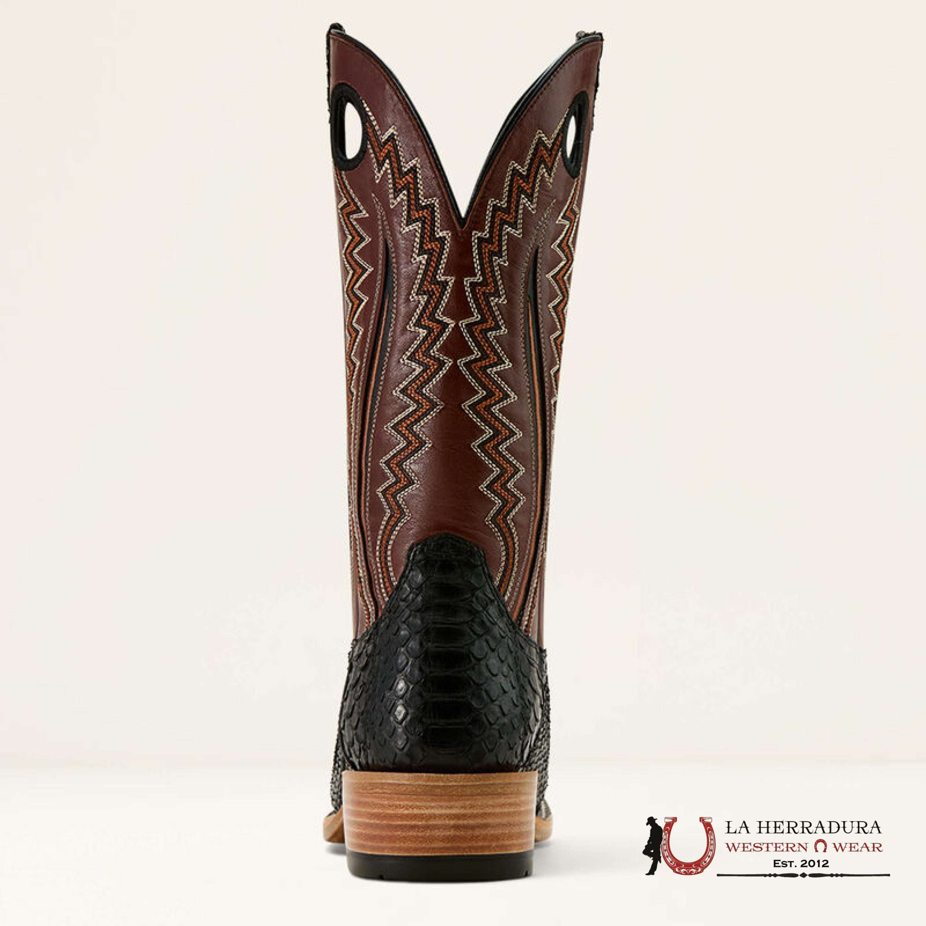ARIAT FUTURITY STREAK MATTE BLACK PYHTON/AUTHENTIC BROWN 10058164 BOTAS HOMBRES