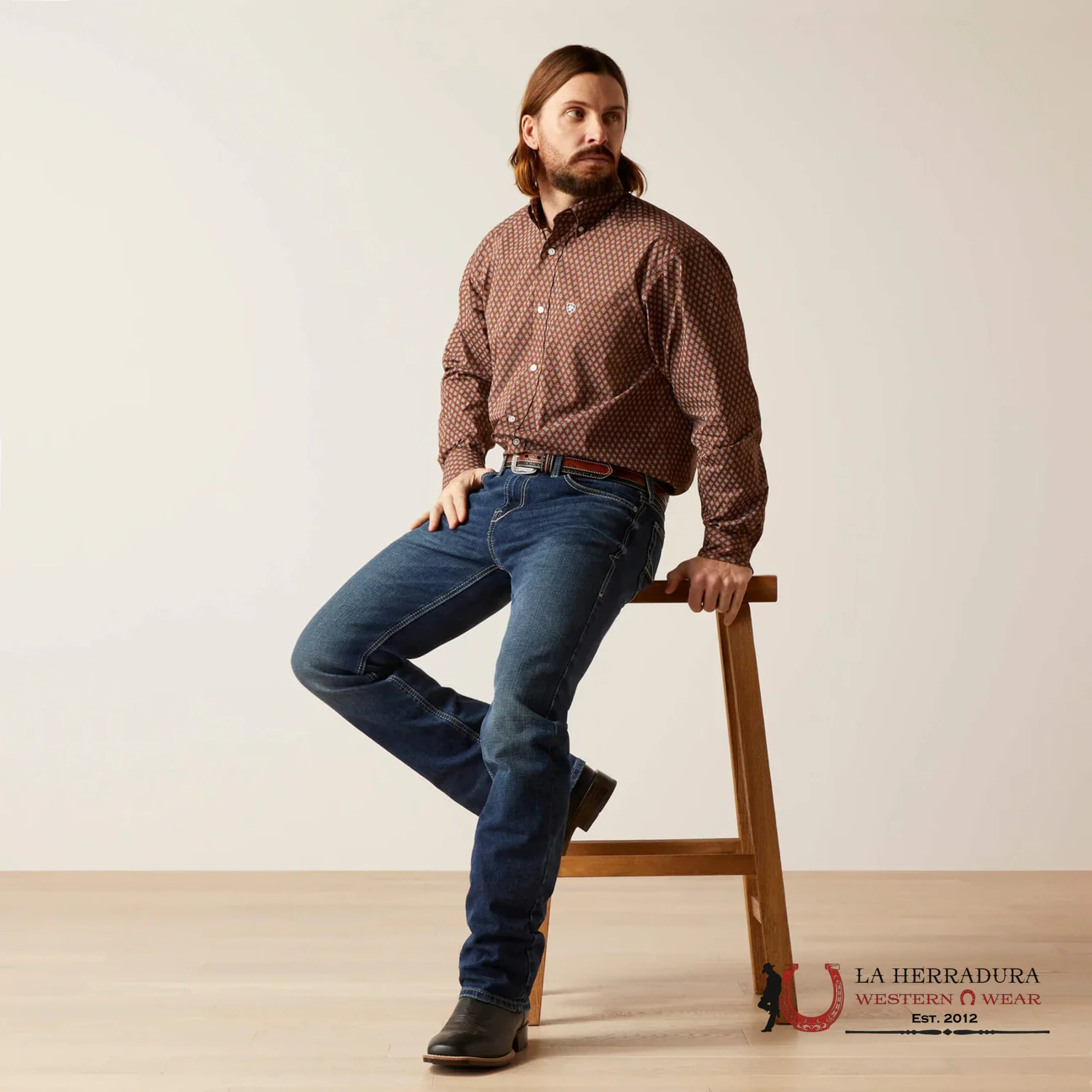 Ariat Gardner Long Sleeve Shirt Potting Soil - 6528 Ropa Hombres