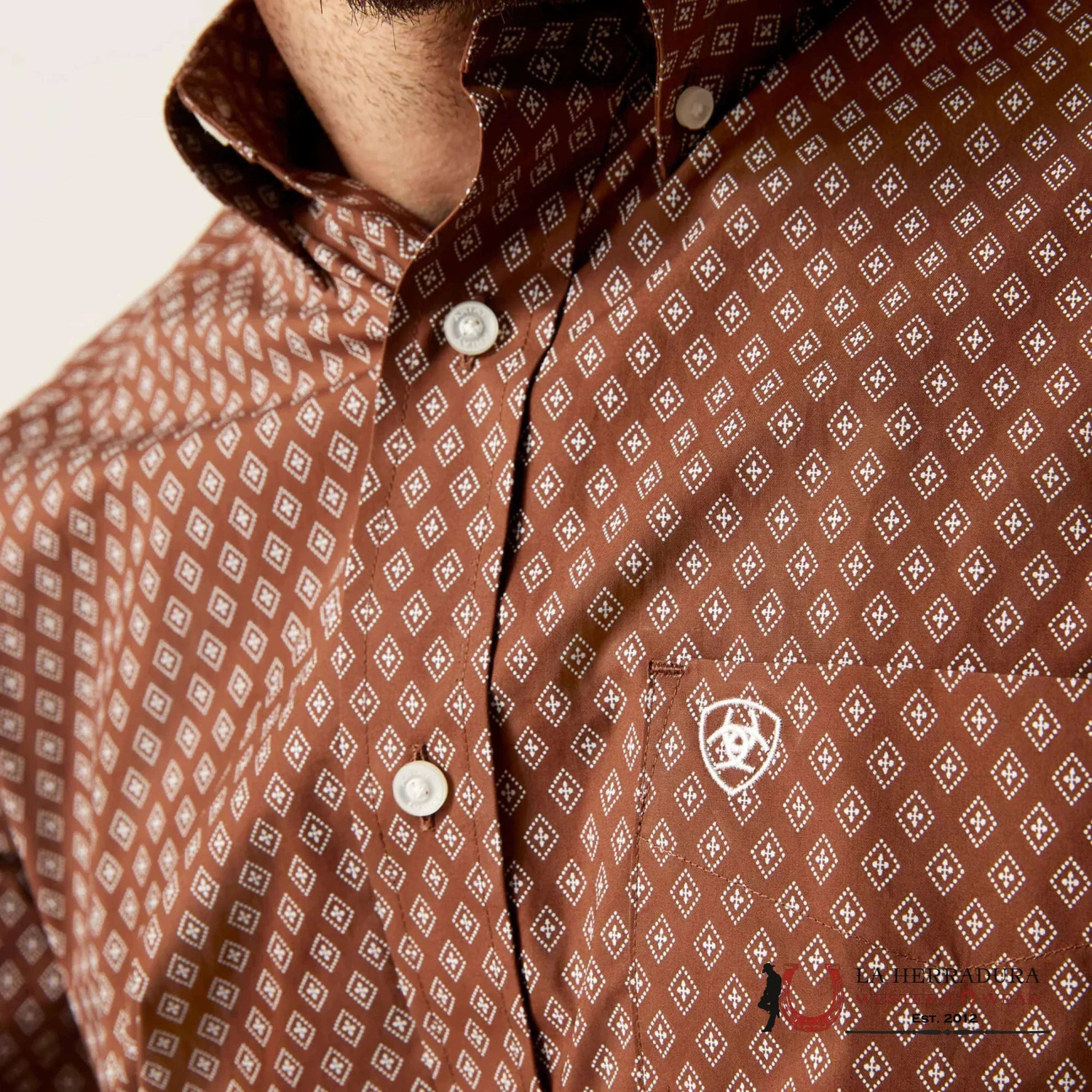 Ariat Gardner Long Sleeve Shirt Potting Soil - 6528 Ropa Hombres