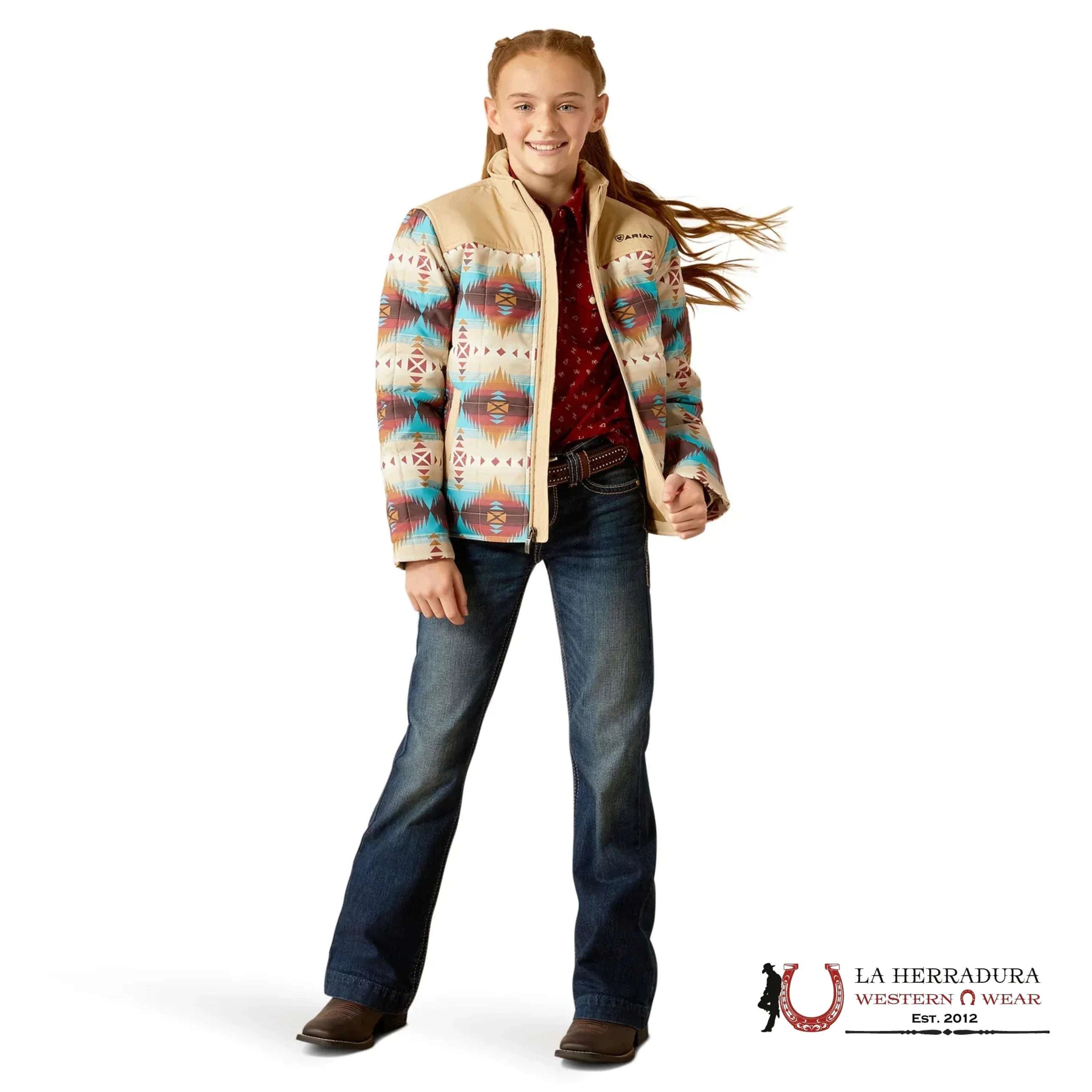 Ariat Girls Serrano Southwest Print Zip Jacket-2471 Niños