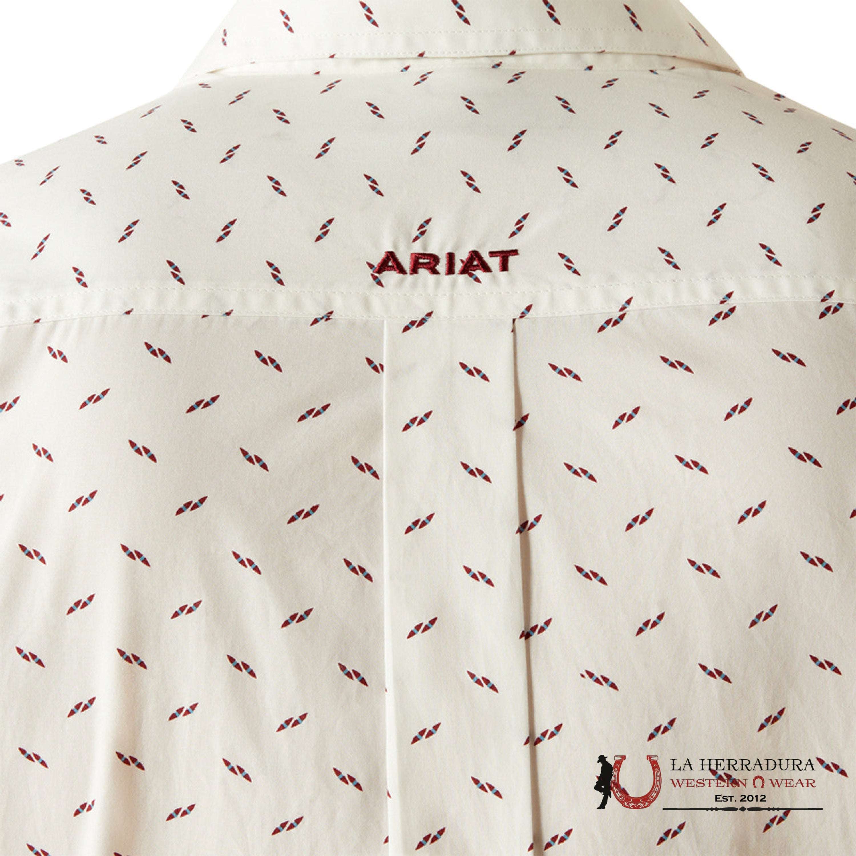 ARIAT GRANT SHORT SLEEVE SHIRT WHITE - 4680 ROPA HOMBRES