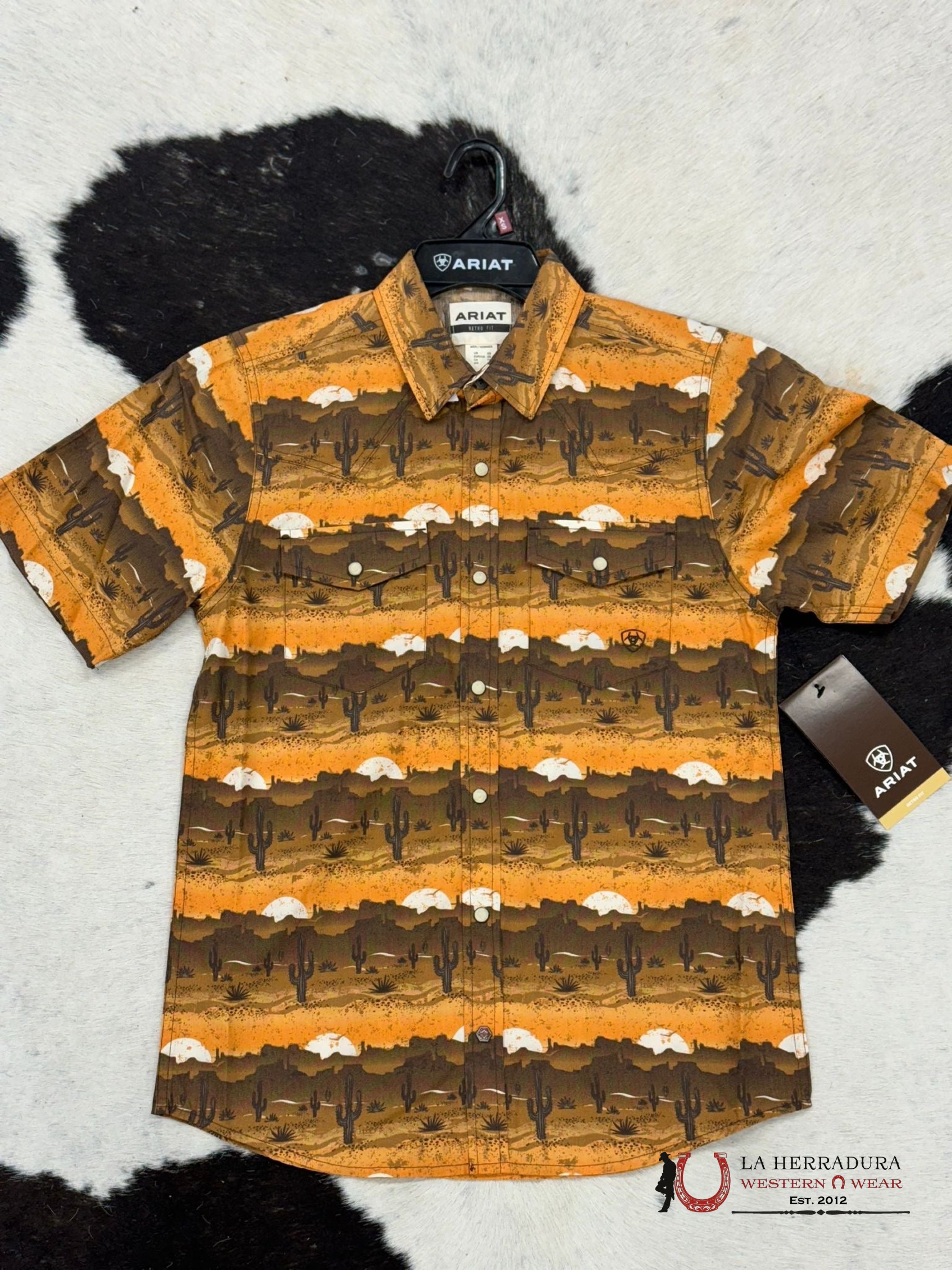 Ariat Heath Retro Mink Snap Short Sleeve Shirt Ropa Hombres