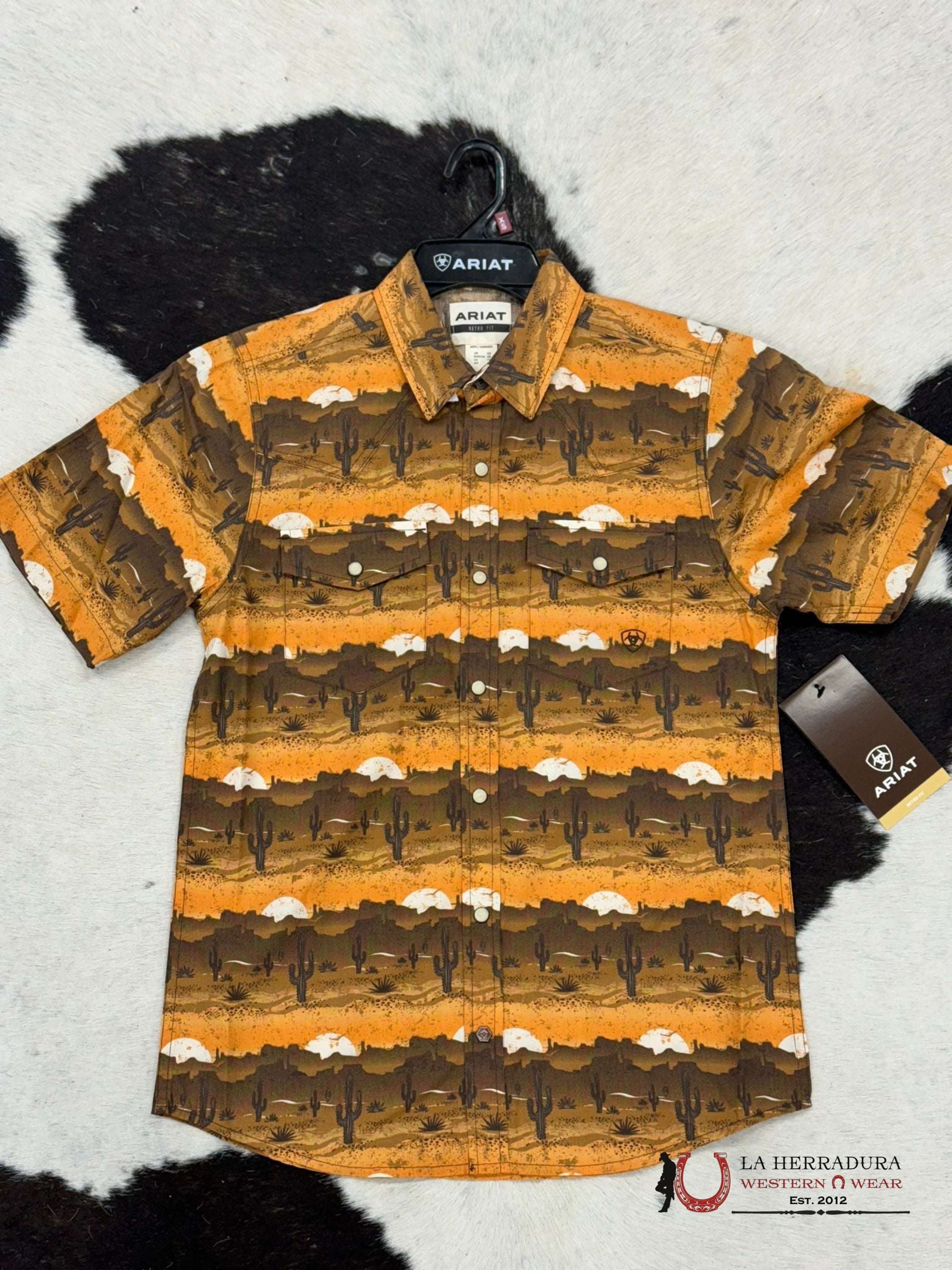 Ariat Heath Retro Mink Snap Short Sleeve Shirt Ropa Hombres