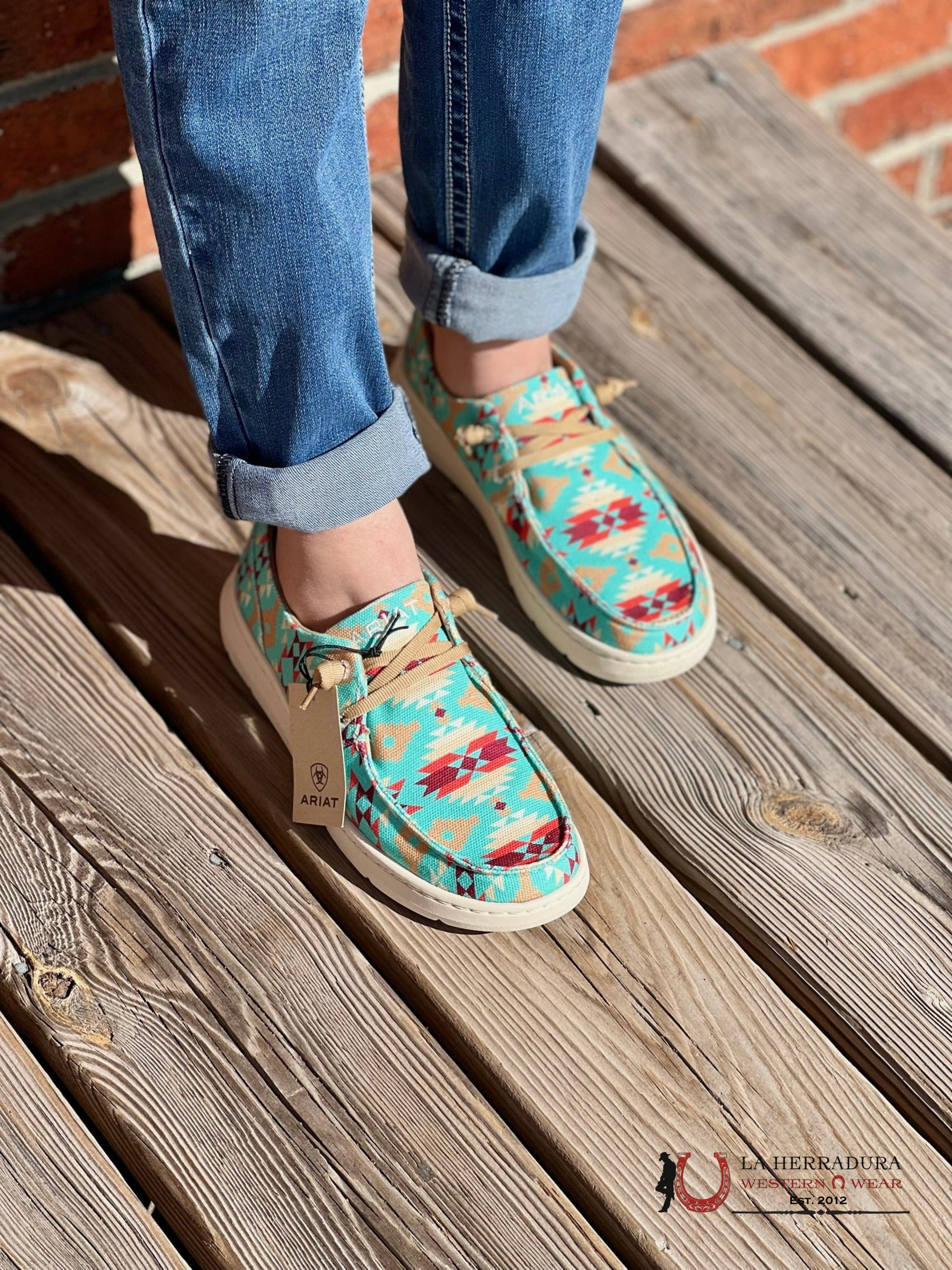 Ariat Hilo Casuales Turquoise Saddle Zapatos Mujeres