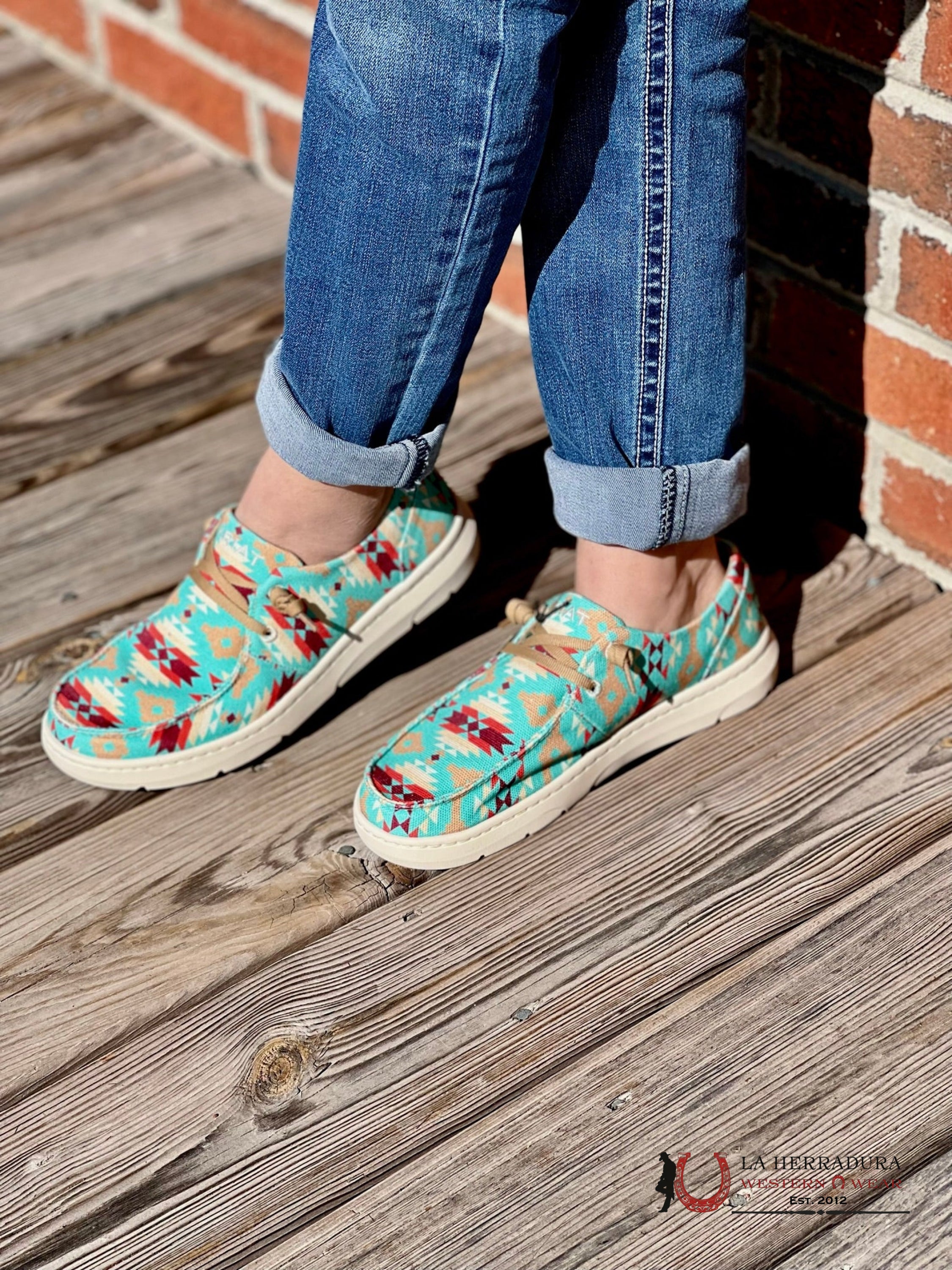 Ariat Hilo Casuales Turquoise Saddle Zapatos Mujeres