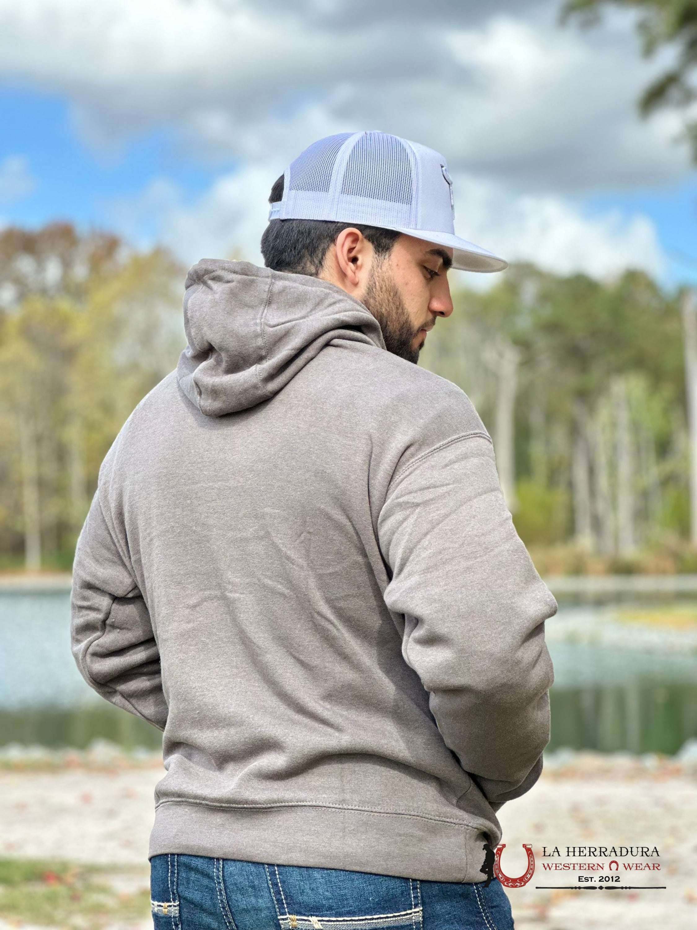 Ariat Horns Southwest Hoodie Medium Grey Heather Ropa Hombres