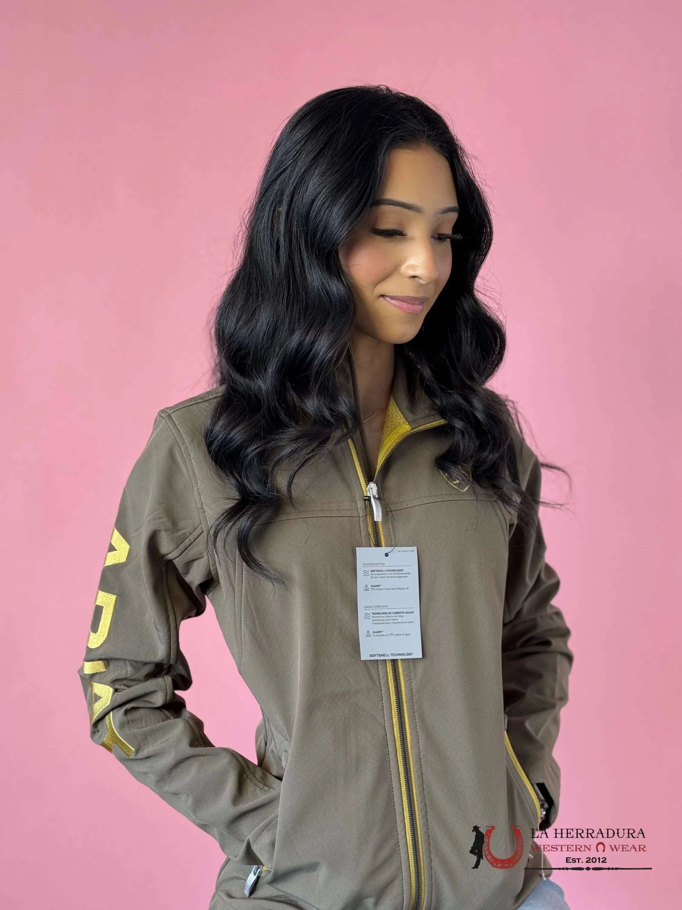 Ariat Jacket Canteen Team Softshell Green Ropa Mujeres
