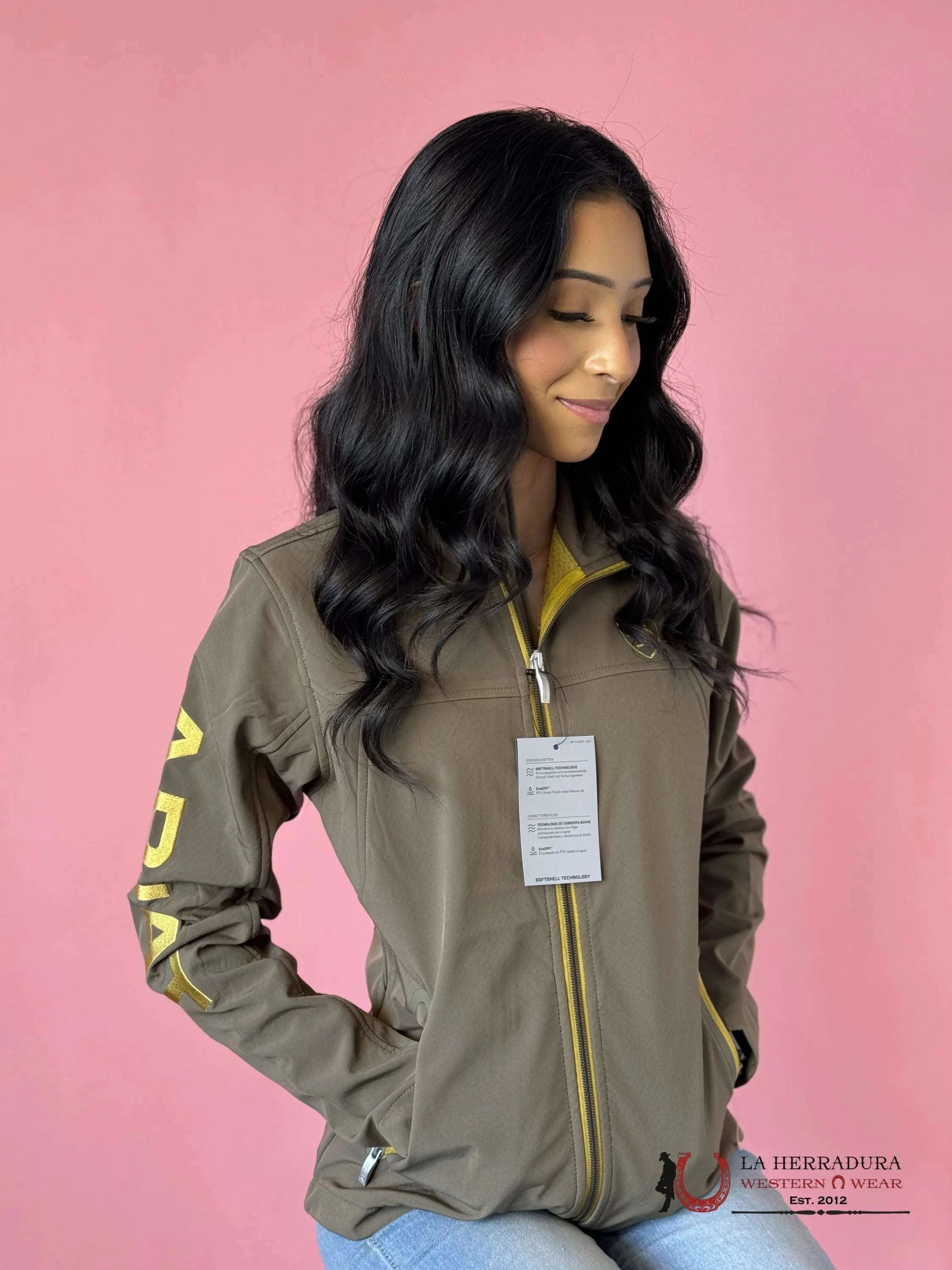 Ariat Jacket Canteen Team Softshell Green Ropa Mujeres