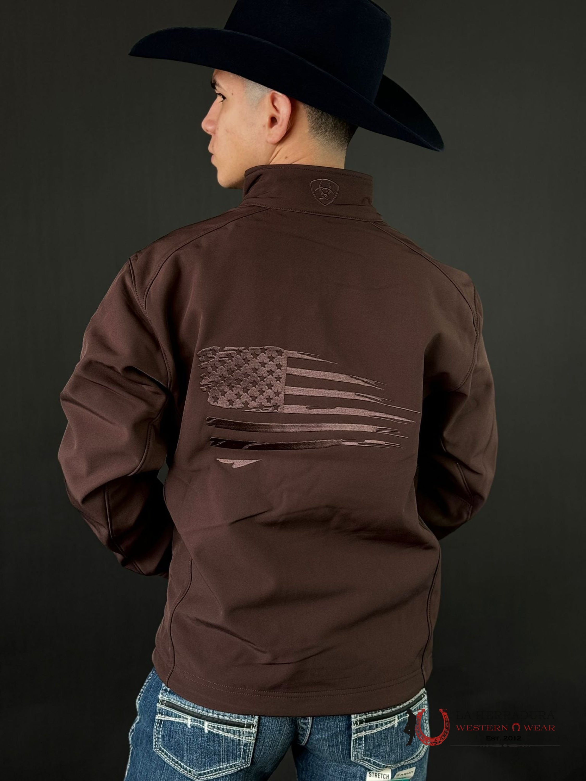 Ariat Jacket Logo 2.0 Patriot Softshell Coffebean Ropa Hombres