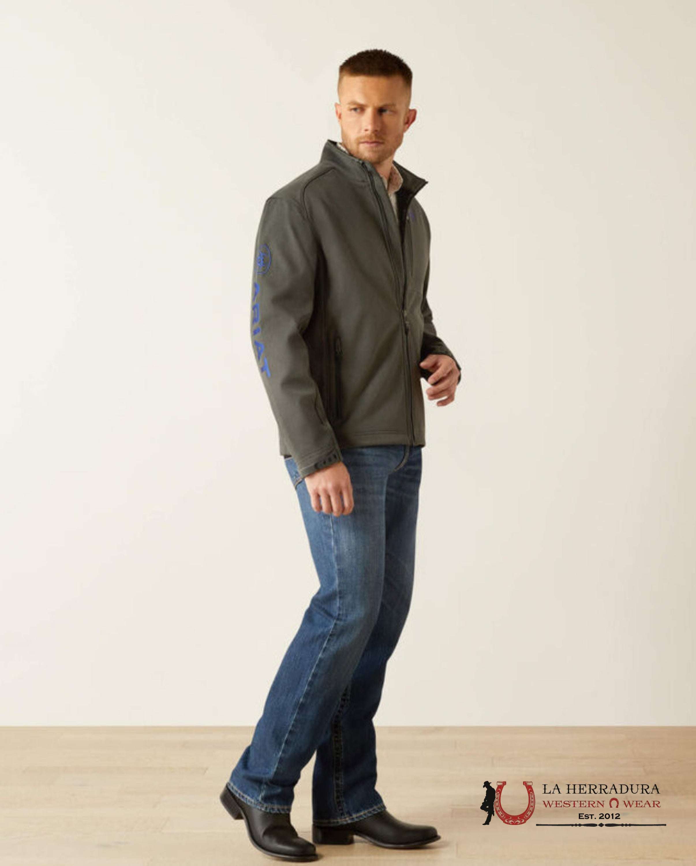 Ariat Jacket Logo 2.0 Softsehll Charcoal Heather- 8155 Ropa Hombres