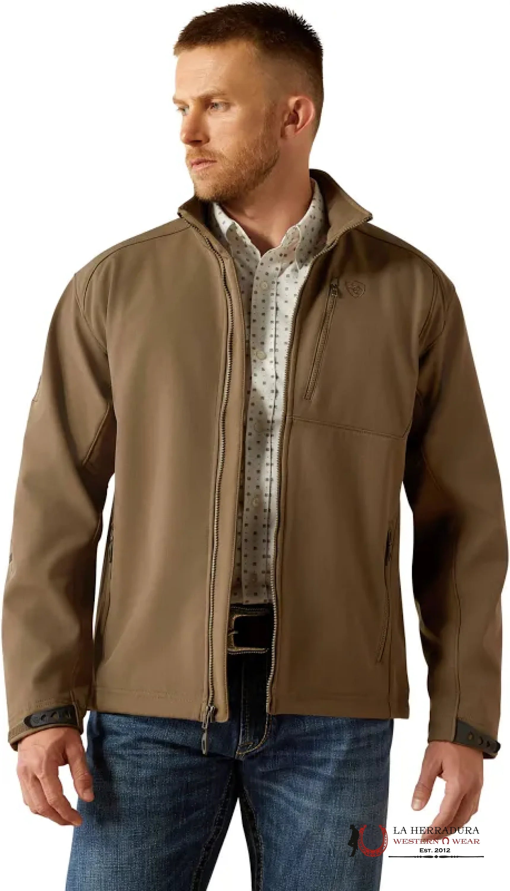 Ariat Jacket Logo 2.0 Softsehll Crocodile Heather- 8157 Ropa Hombres