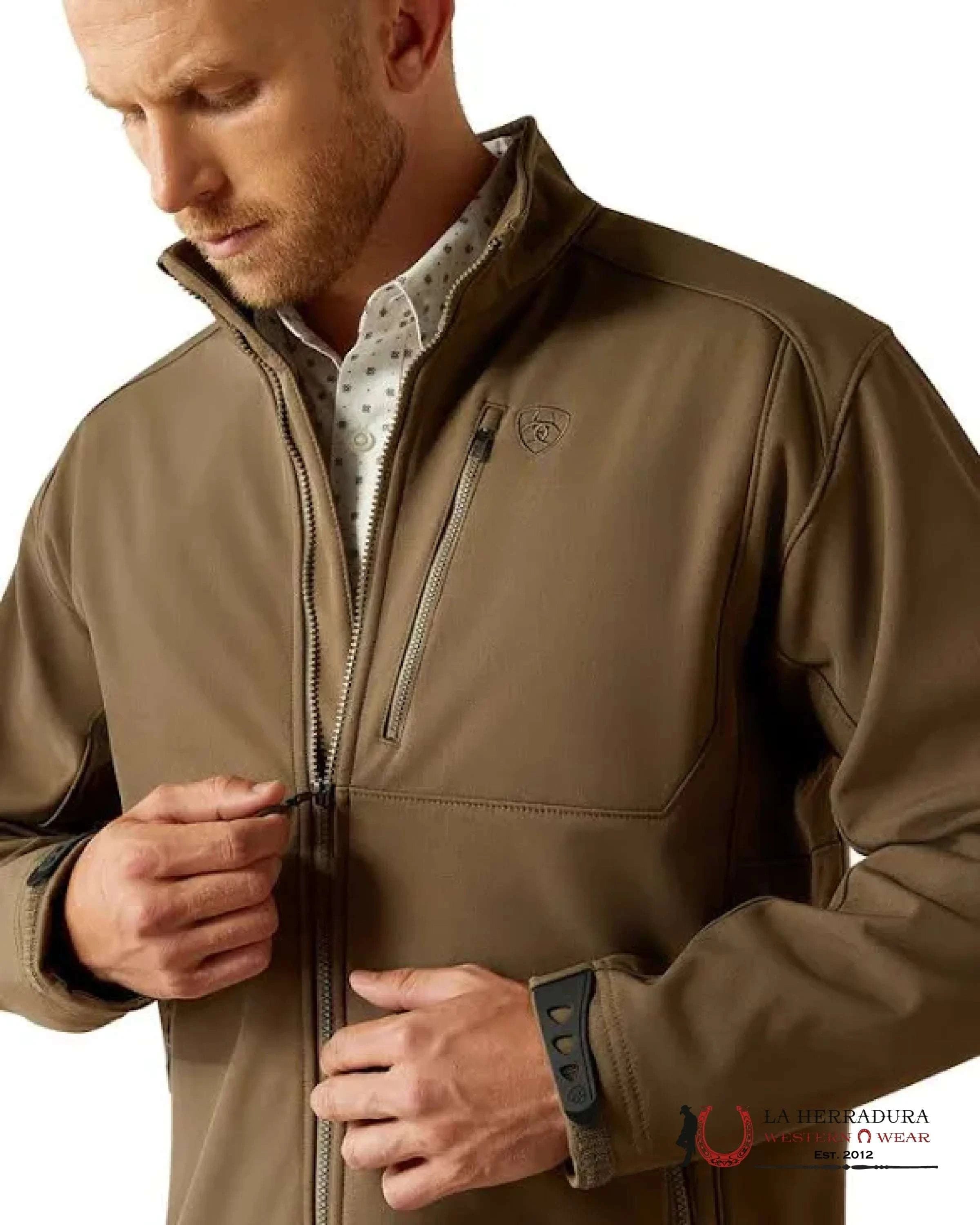 Ariat Jacket Logo 2.0 Softsehll Crocodile Heather- 8157 Ropa Hombres