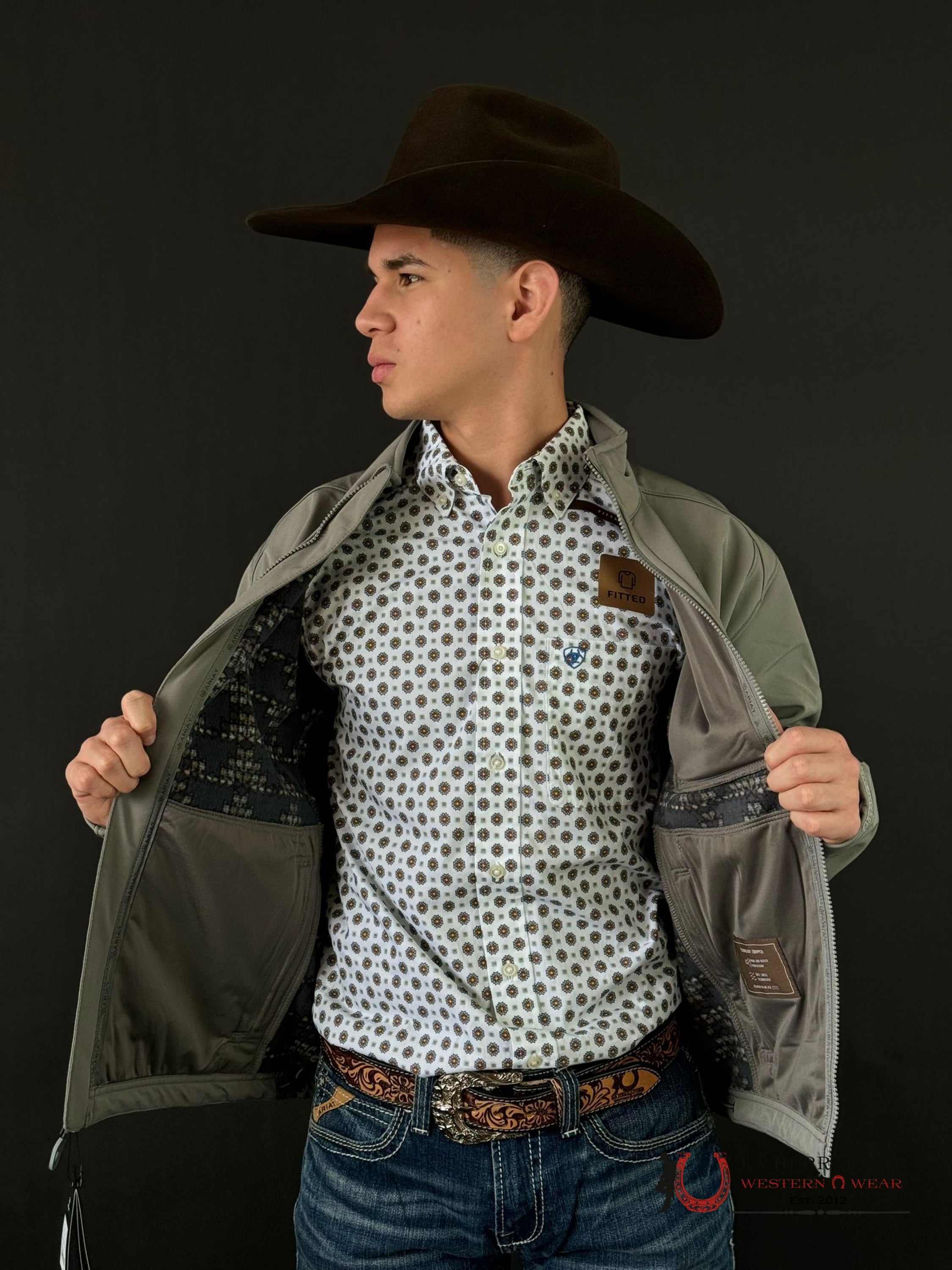 Ariat Jacket Logo 2.0 Softsehll Jetty Grey - 6729 Ropa Hombres