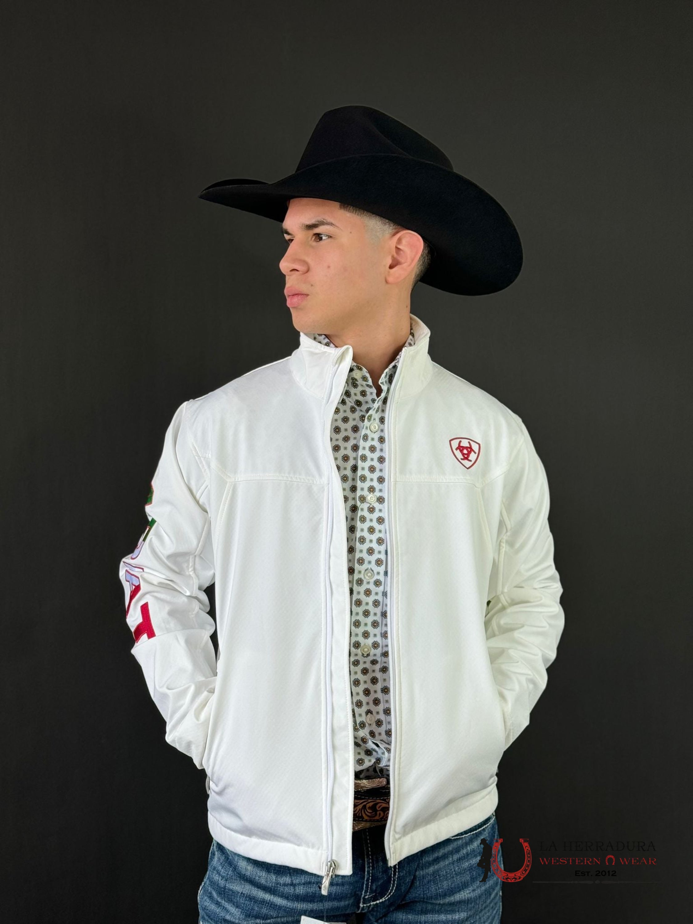 Ariat Jacket New Team Softshell Mexico White Ropa Hombres