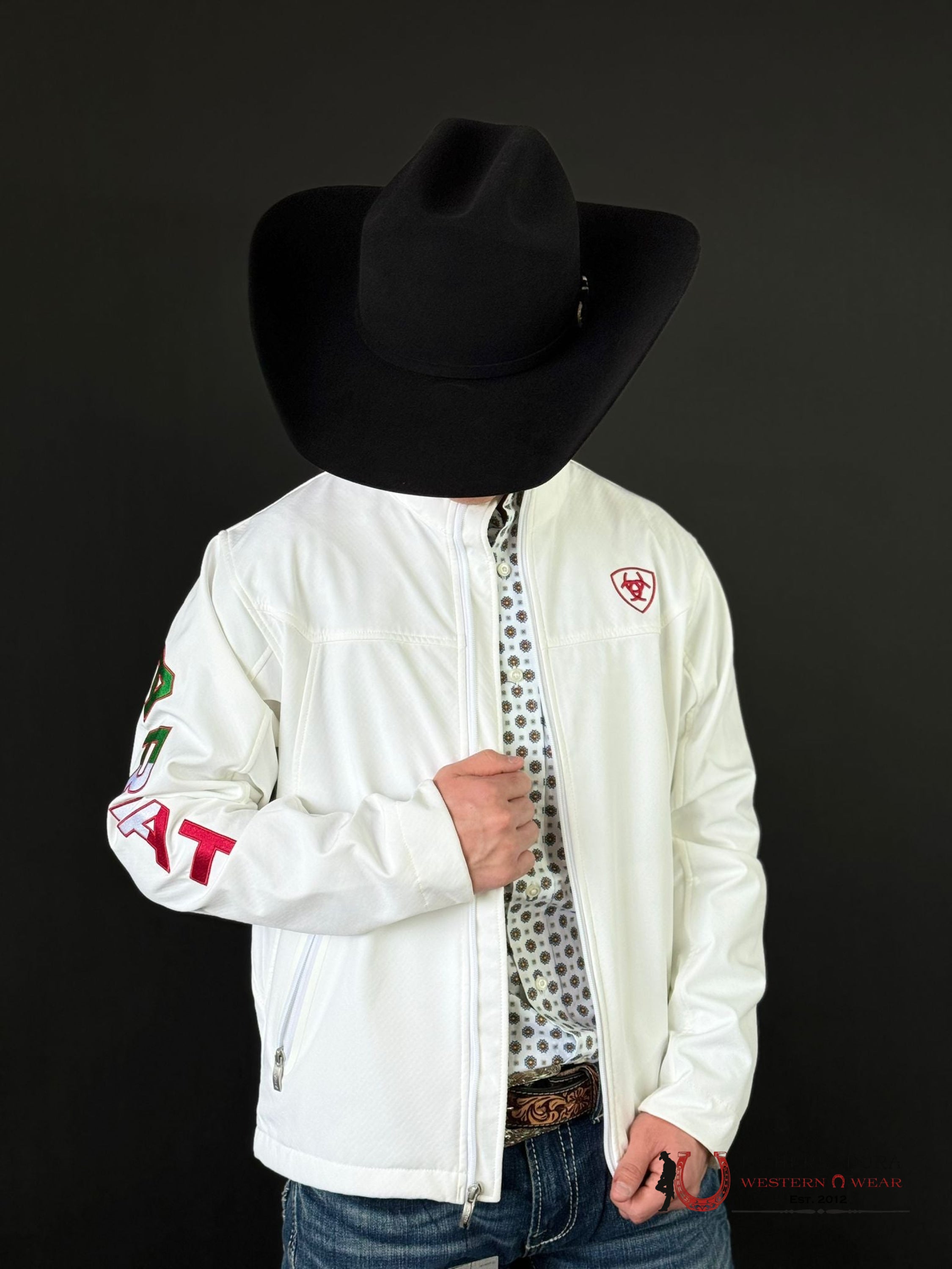 Ariat Jacket New Team Softshell Mexico White Ropa Hombres