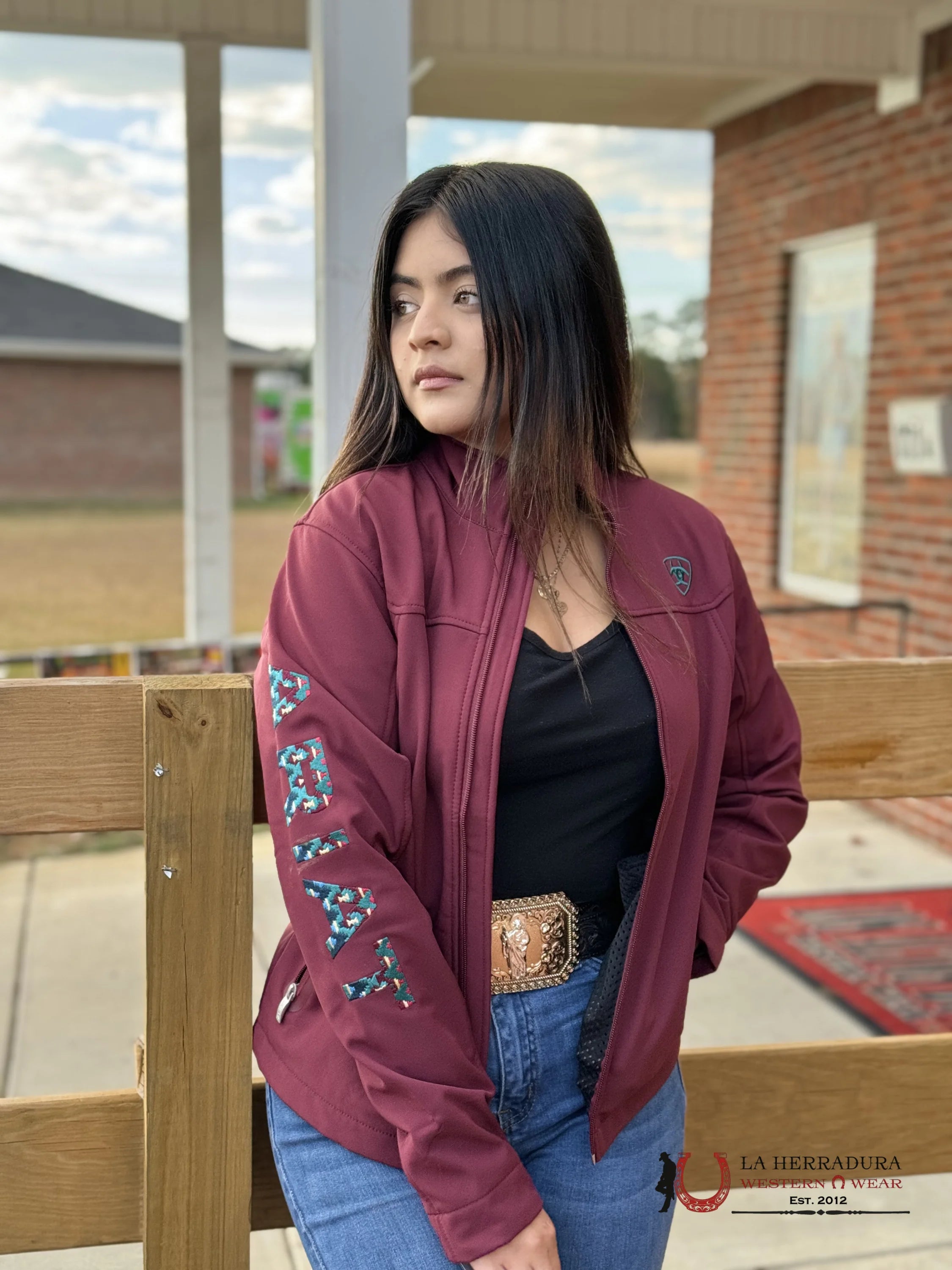 Ariat Jacket Tawny Port/Baja Team Softshell Ropa Mujeres