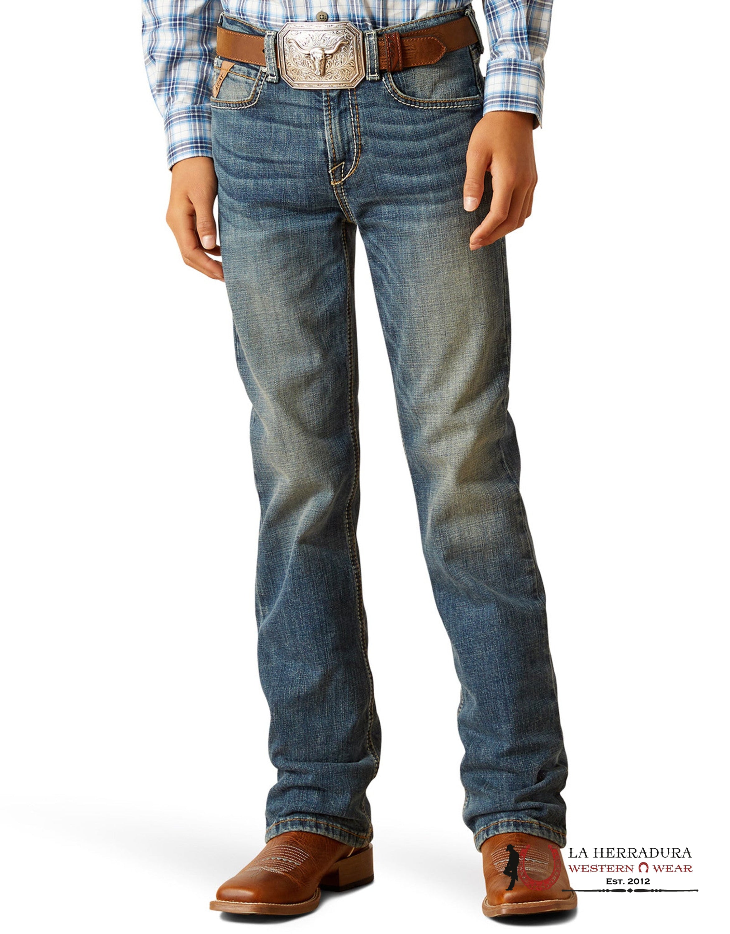 ARIAT JEAN KIDS B4 RELAXED FIT BLACK- 10048252 NIÑOS