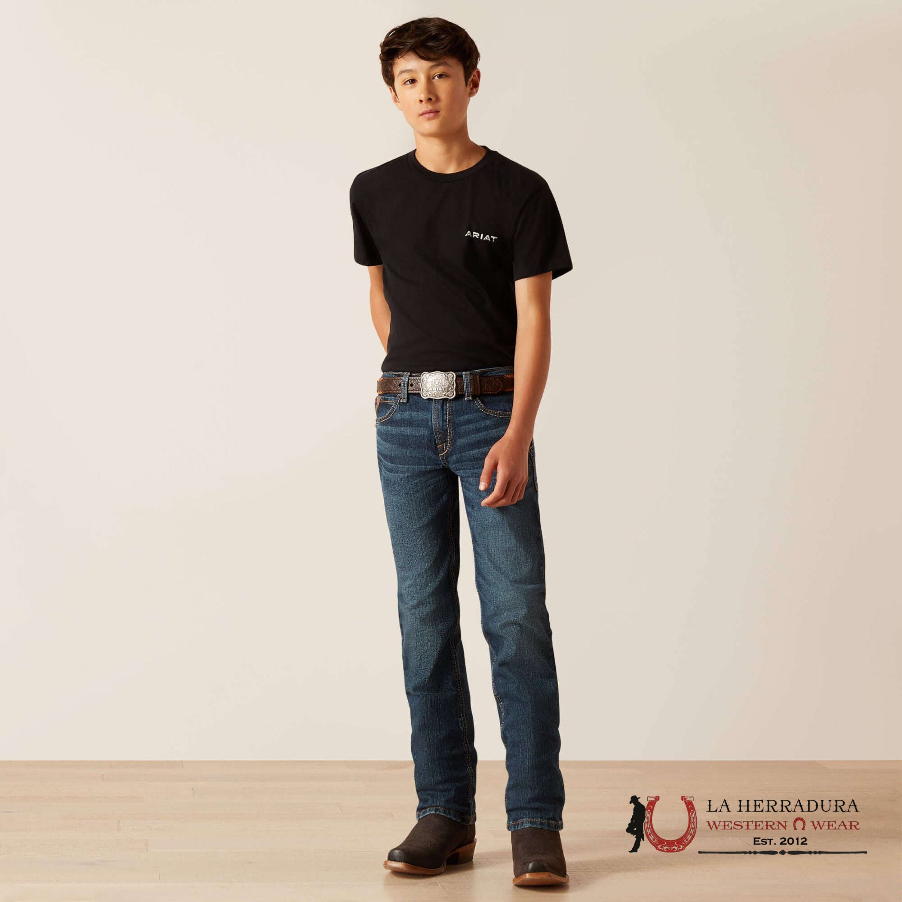 ARIAT JEANS KIDS B5 SLIM FIT COLTRANE BOOT CUT DUSTIN- 10047310 NIÑOS