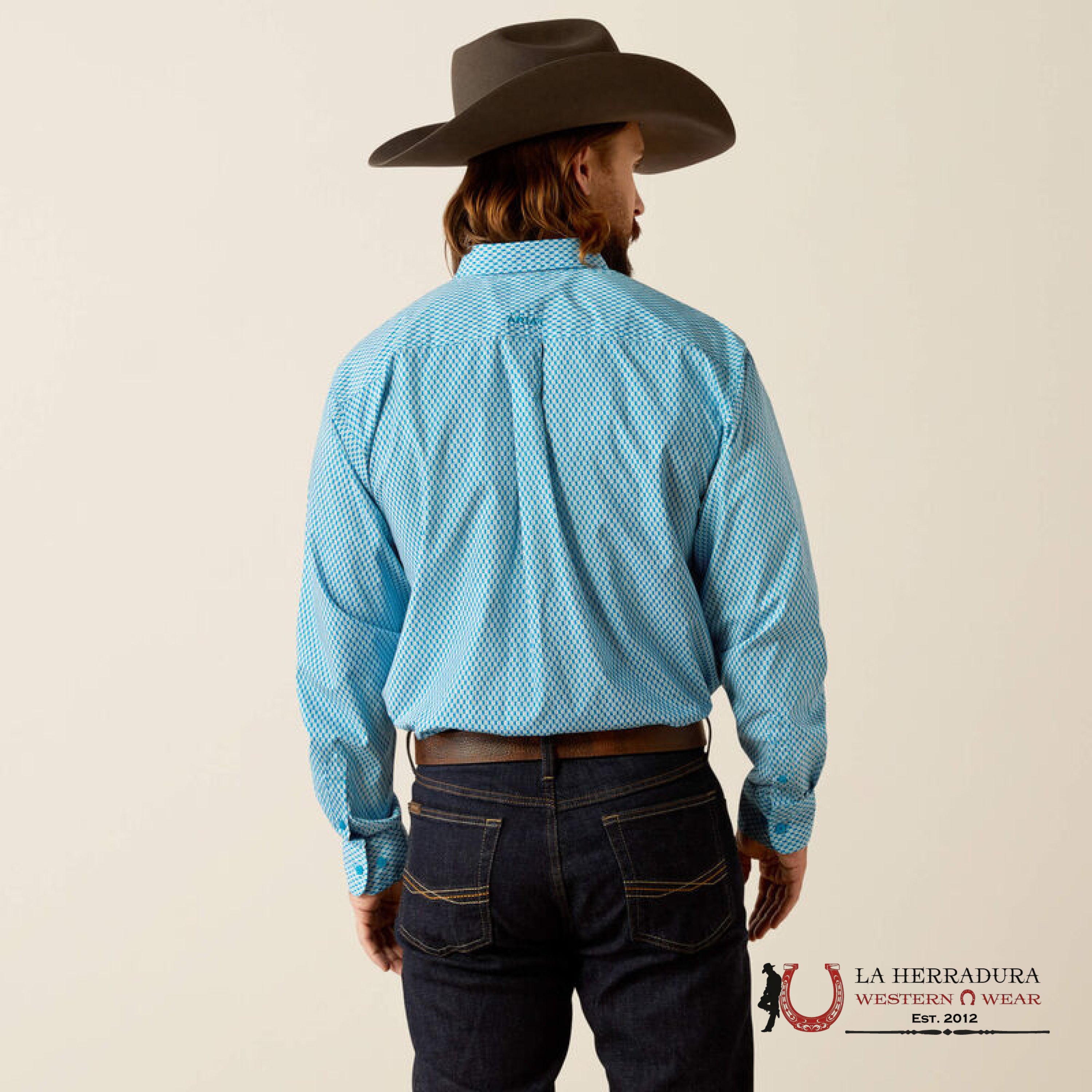 Ariat Johnson Long Sleeve Shirt Blue Classic Fit - 3897 Ropa Hombres