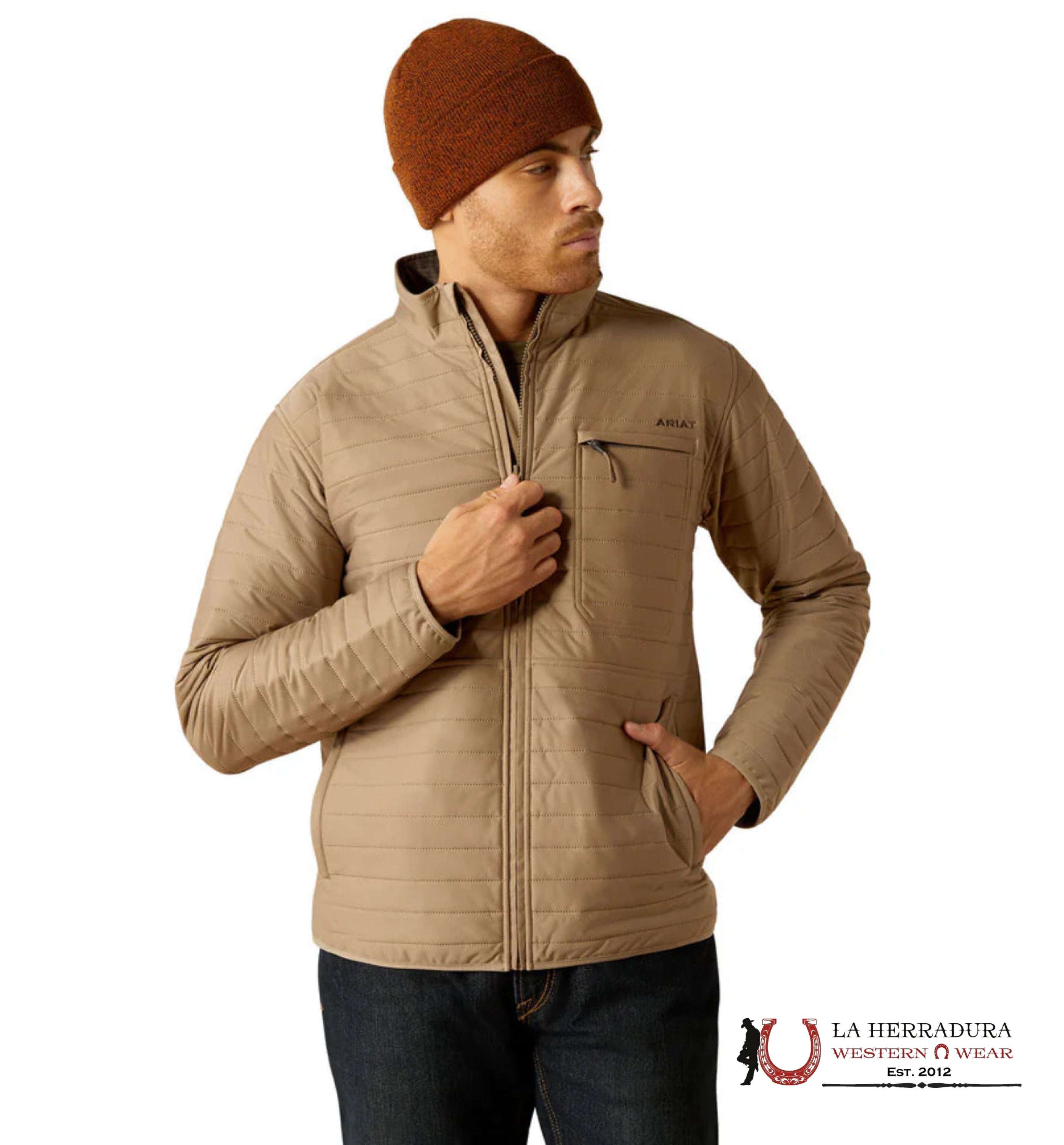 Ariat Khaki Wylie Full Zip Up- 2463 Ropa Hombres