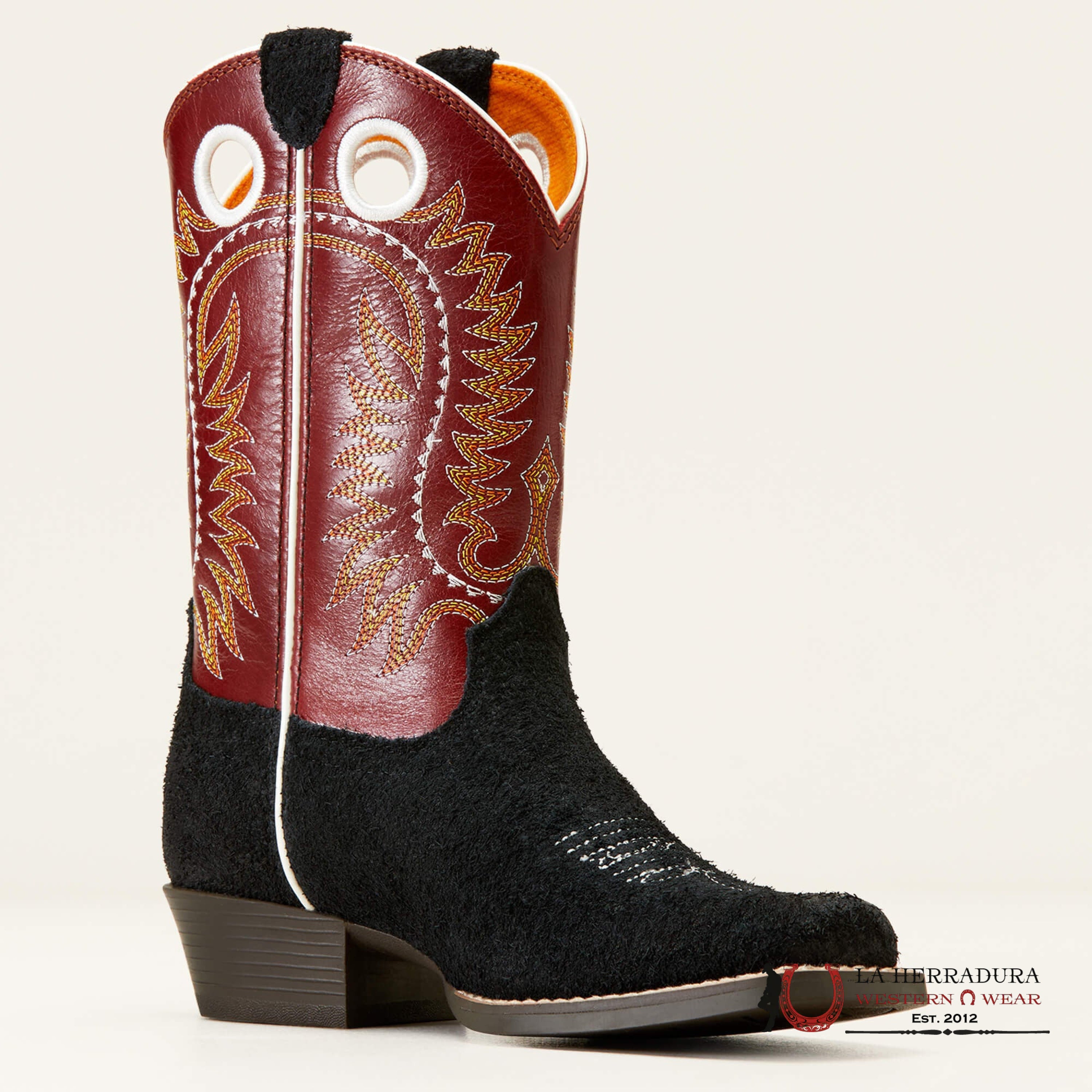 ARIAT KIDS DERBY MONROE BLACK ROUGHOUT/CRIMSON -10047035 NIÑOS