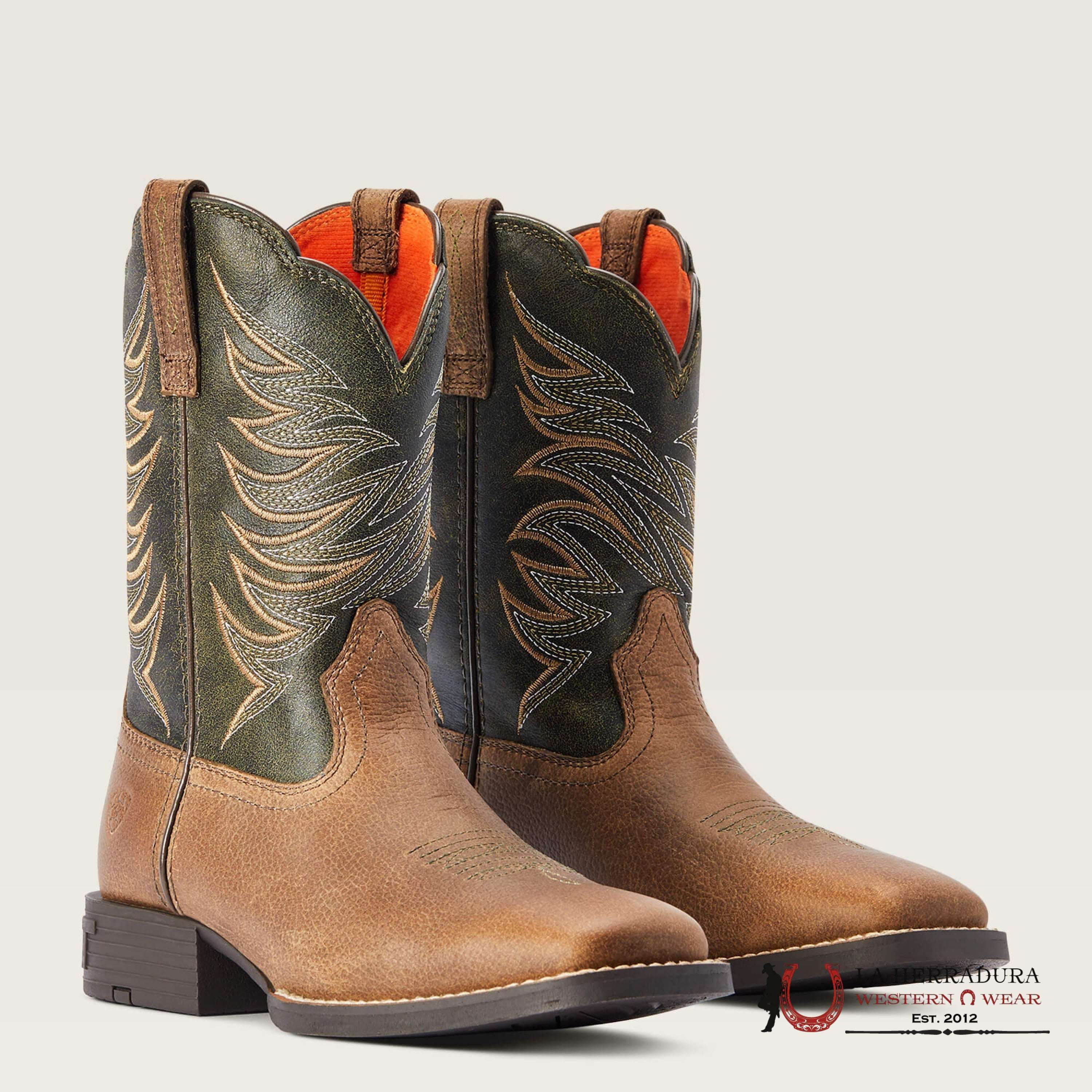 ARIAT KIDS FIRECATCHER Y DISTRESSED BROWN/ALFALFA -10042414 NIÑOS