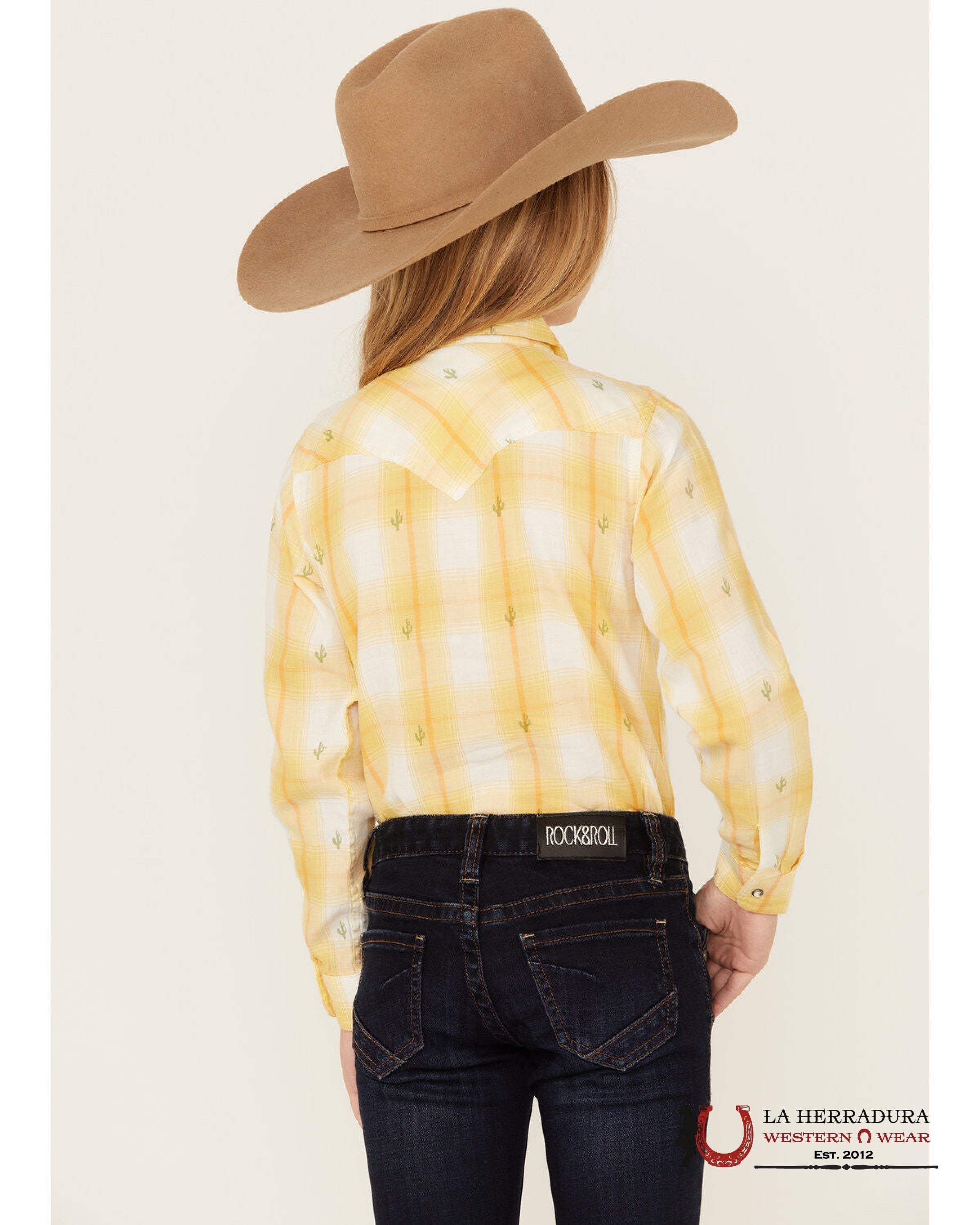 ARIAT KIDS SHIRT -GIRLS CACTUS DOBBY GLENROCK SNP 10048597 NIÑAS