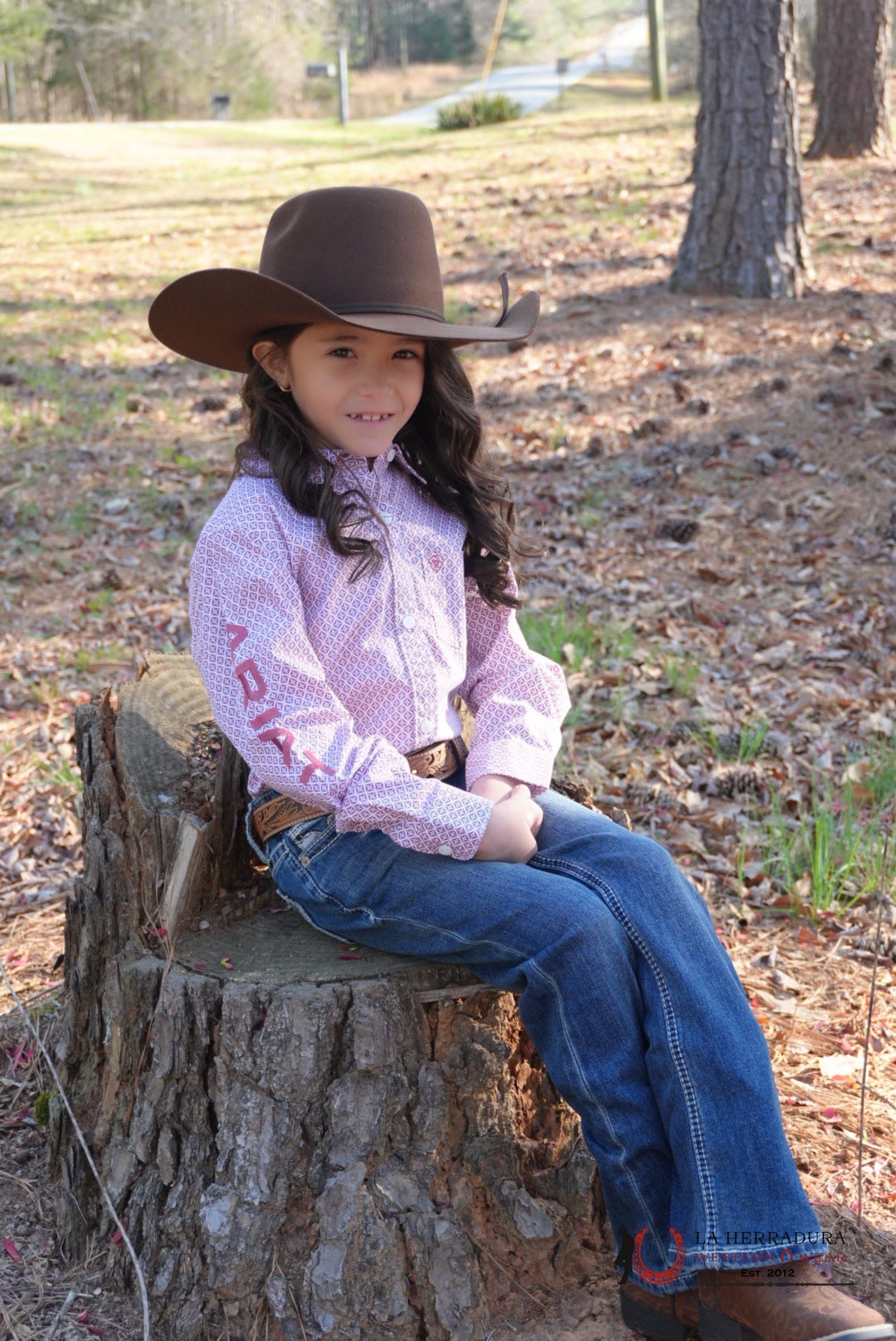 Ariat Team Kirby Long Sleeve Fineleigh Geo Print Girls Shirt - 4936 NIÑAS