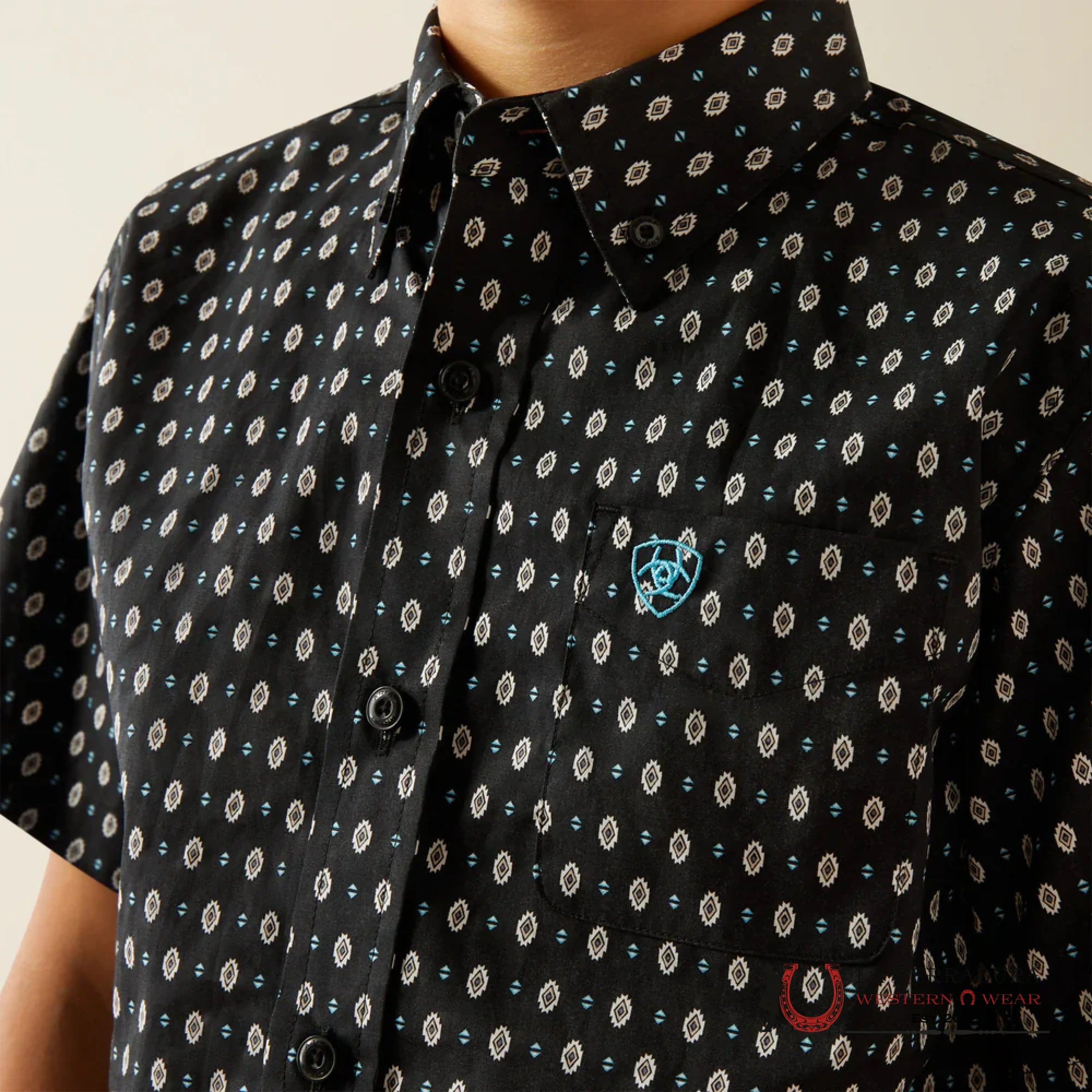 ARIAT KIDS SHIRT - BLACK STEELIE SS 10058699 NIÑOS