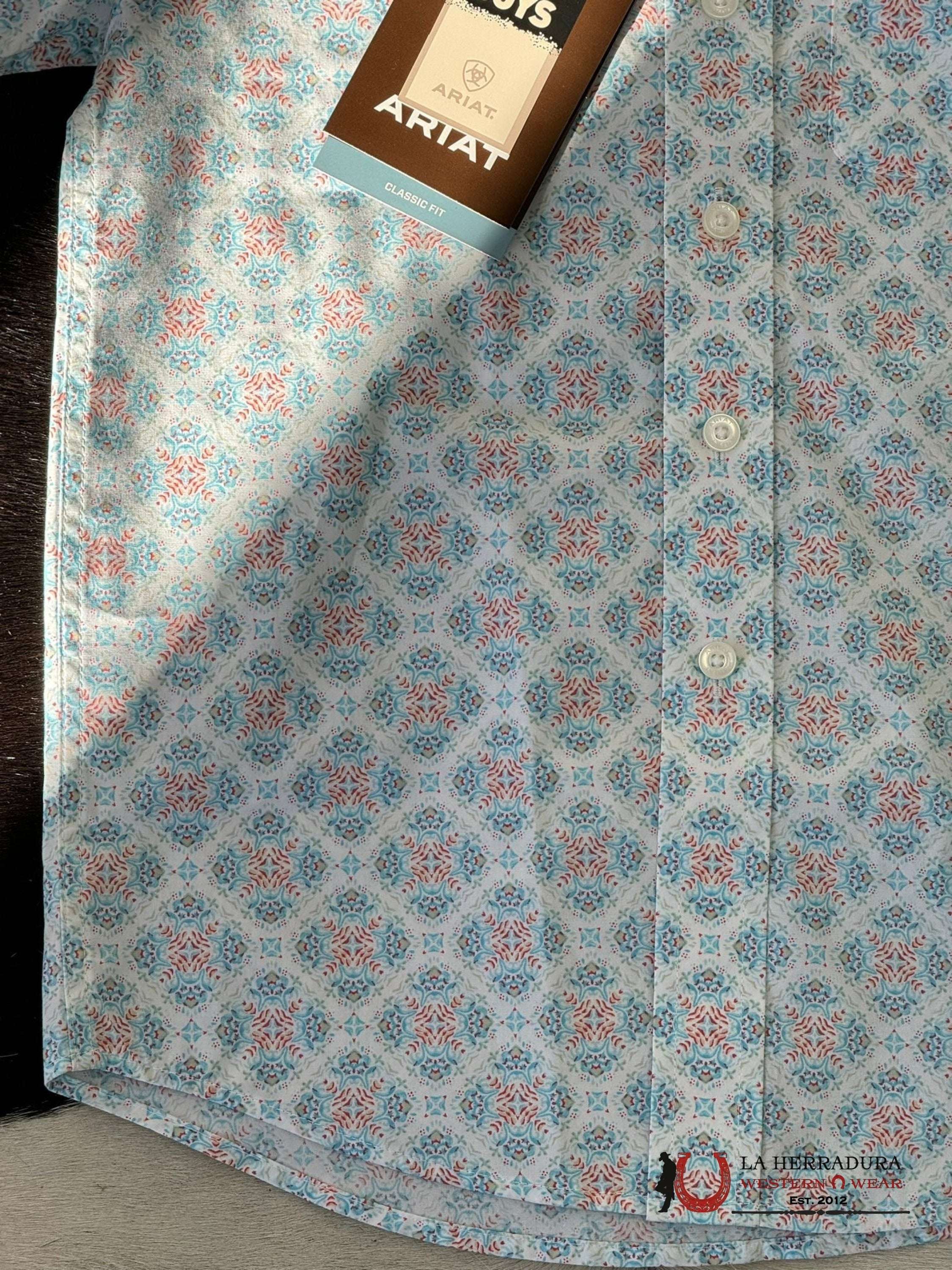 ARIAT KIDS SHIRT -BOYS AQUA KAI SS 10048662 NIÑOS