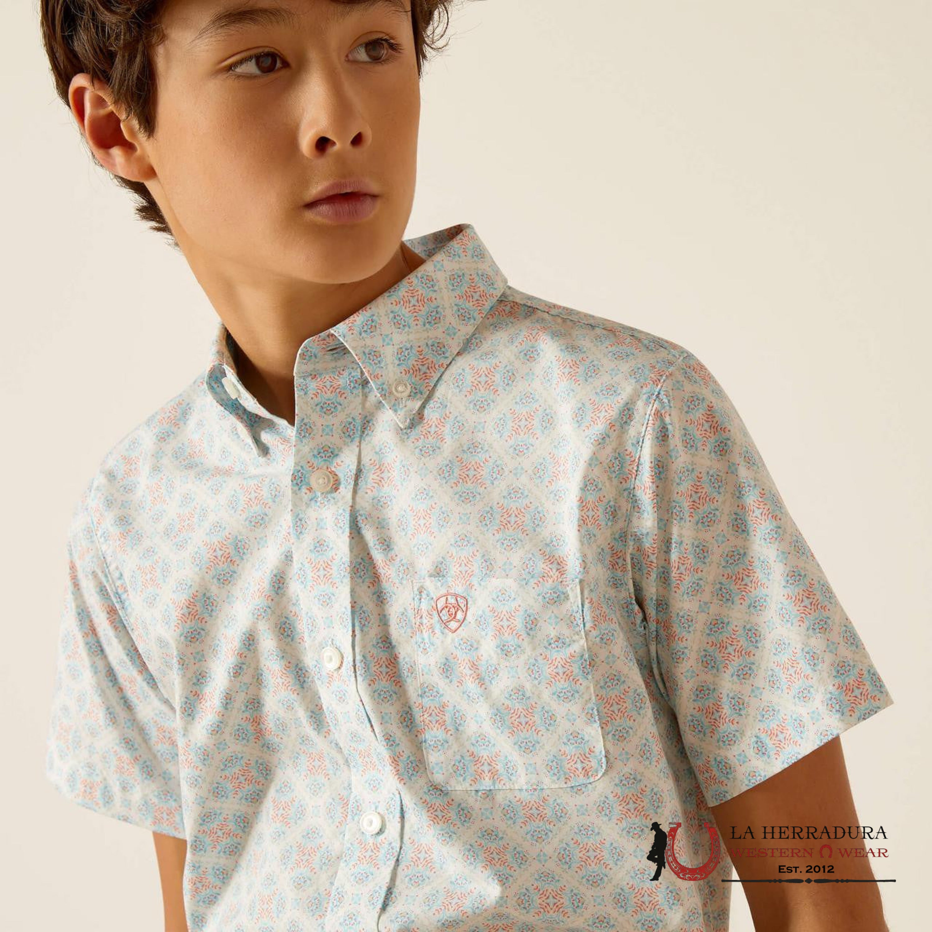 ARIAT KIDS SHIRT -BOYS AQUA KAI SS 10048662 NIÑOS