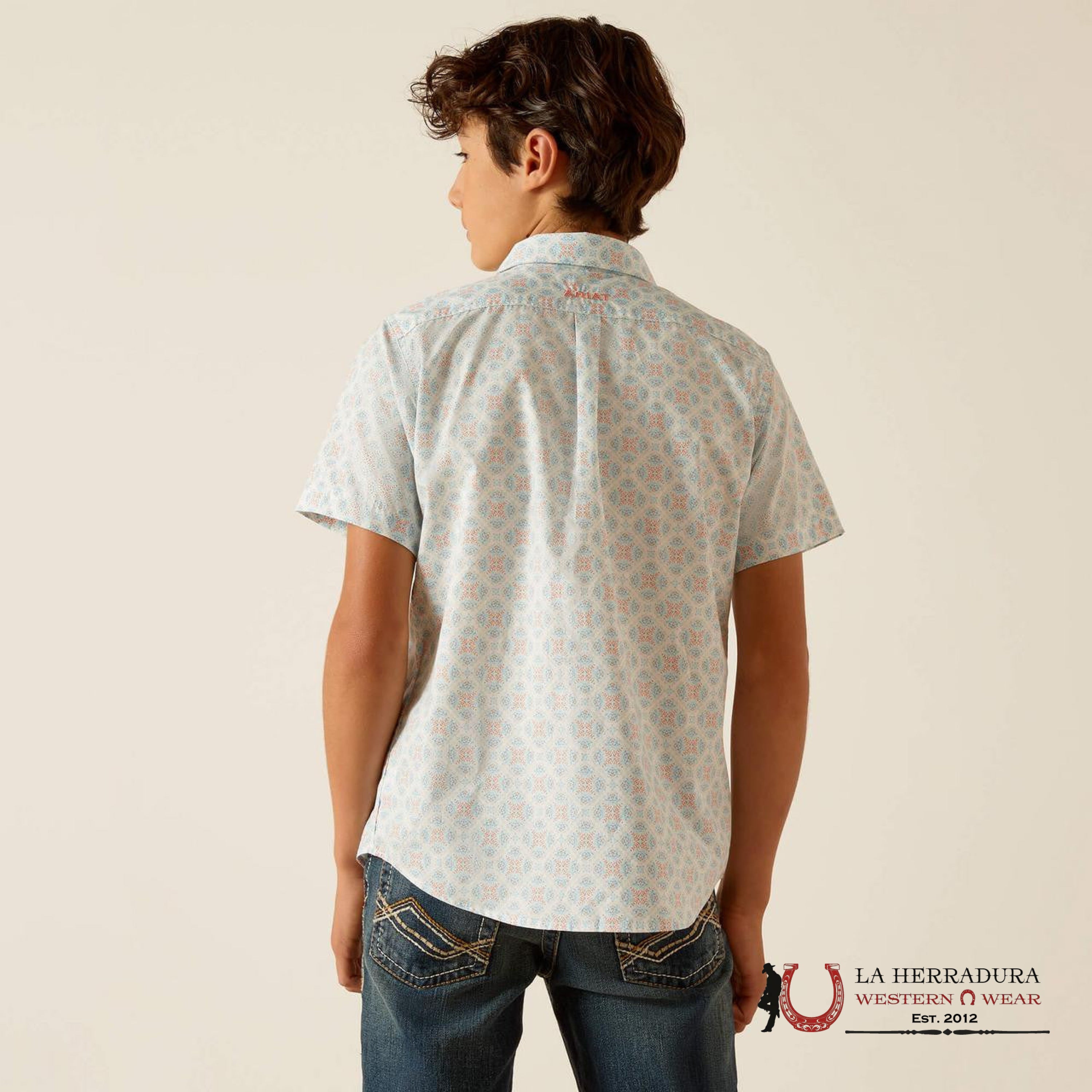 ARIAT KIDS SHIRT -BOYS AQUA KAI SS 10048662 NIÑOS